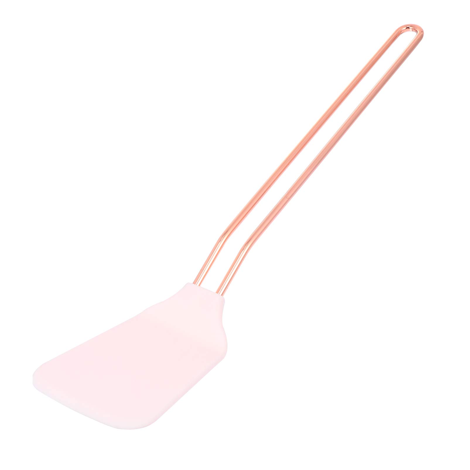 **Hemoton Pink Stainless Steel Spatula - Non-Stick Nylon Kitchen Utensil with Heat-Resistant Handle for Baking, Flipping Pancakes & Cooking**