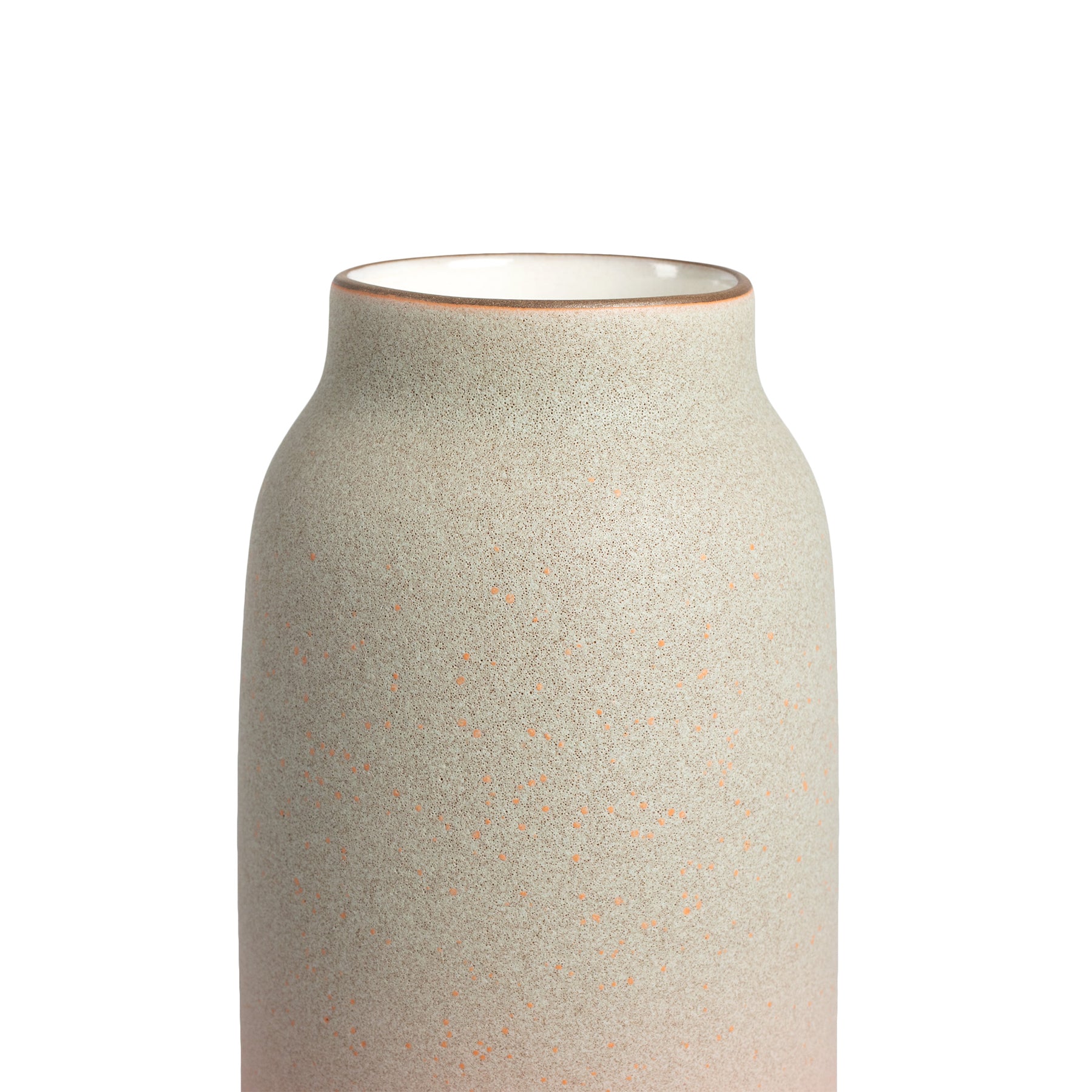 Elegant Tall Vase in Fog Gray & Tangerine - Modern Home Decor for Living Room, Dining Table & Wedding Centerpieces