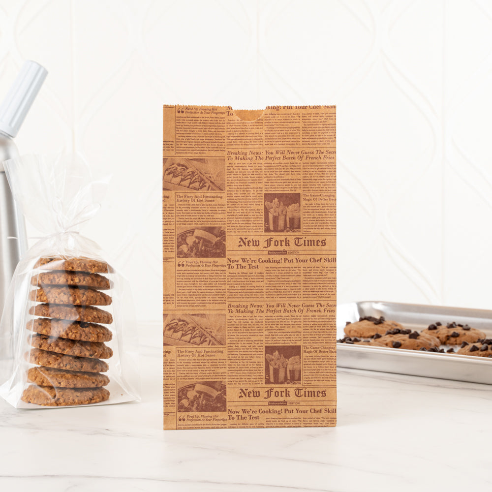 Eco-Friendly Kraft Paper Bags 4 lb - 5 x 3.25 x 9.5 Inches - 100 Count Box - Perfect for Grocery, Retail & Gift Packaging - Sustainable Shopping Bags for Stores, Restaurants & Events