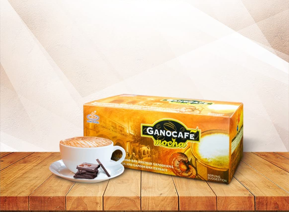 Premium Gano Cafe Mocha Coffee with Ganoderma - 6 Boxes (90 Sachets) | Immune Support & Energy Boost | Perfect for Office, Travel & Home Brewing