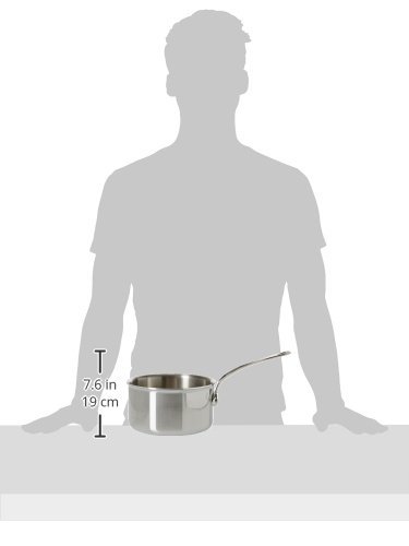 Premium Mauviel M'Cook 5-Ply Stainless Steel Sauce Pan with Cast Handle - 2.6 Qt (2.5L) French-Made Cookware for Professional Chefs & Home Cooking - Perfect for Sauces, Stews & Gourmet Meal Preparation