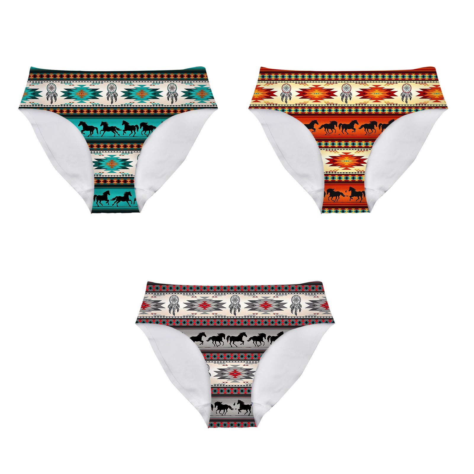Mumeson Women's No Show Invisible Briefs Underwear - Animal Print Elastic Bikini Hipster Panties for Bachelorette Party, Bridal Shower, Wedding, Everyday Wear & Comfort