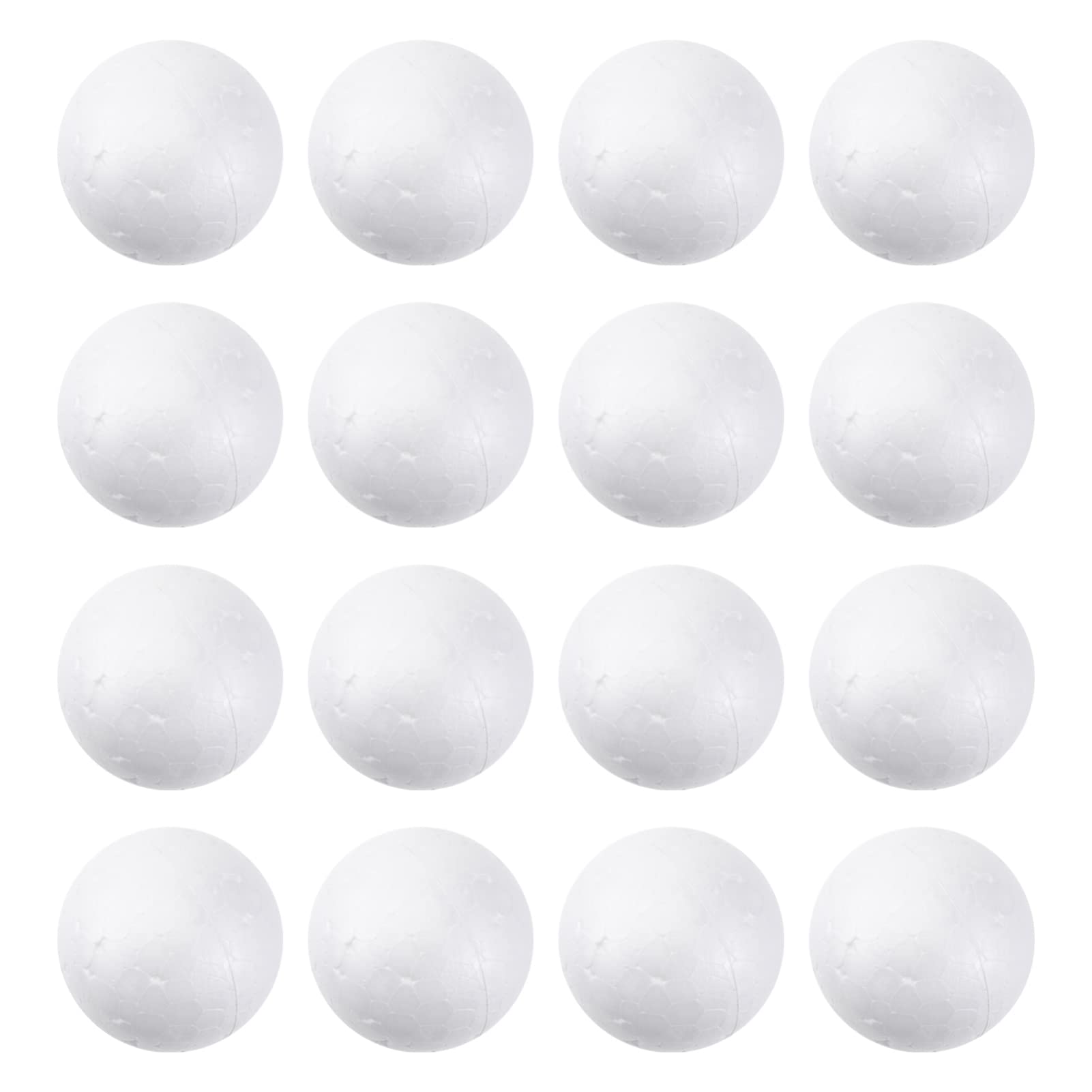 100Pcs 4cm Smooth White Polystyrene Foam Balls - DIY Craft Supplies for Christmas Ornaments, Wedding Decor, Flower Arrangements & Holiday Party Decorations | Lightweight Modeling Spheres for Arts & Crafts Projects