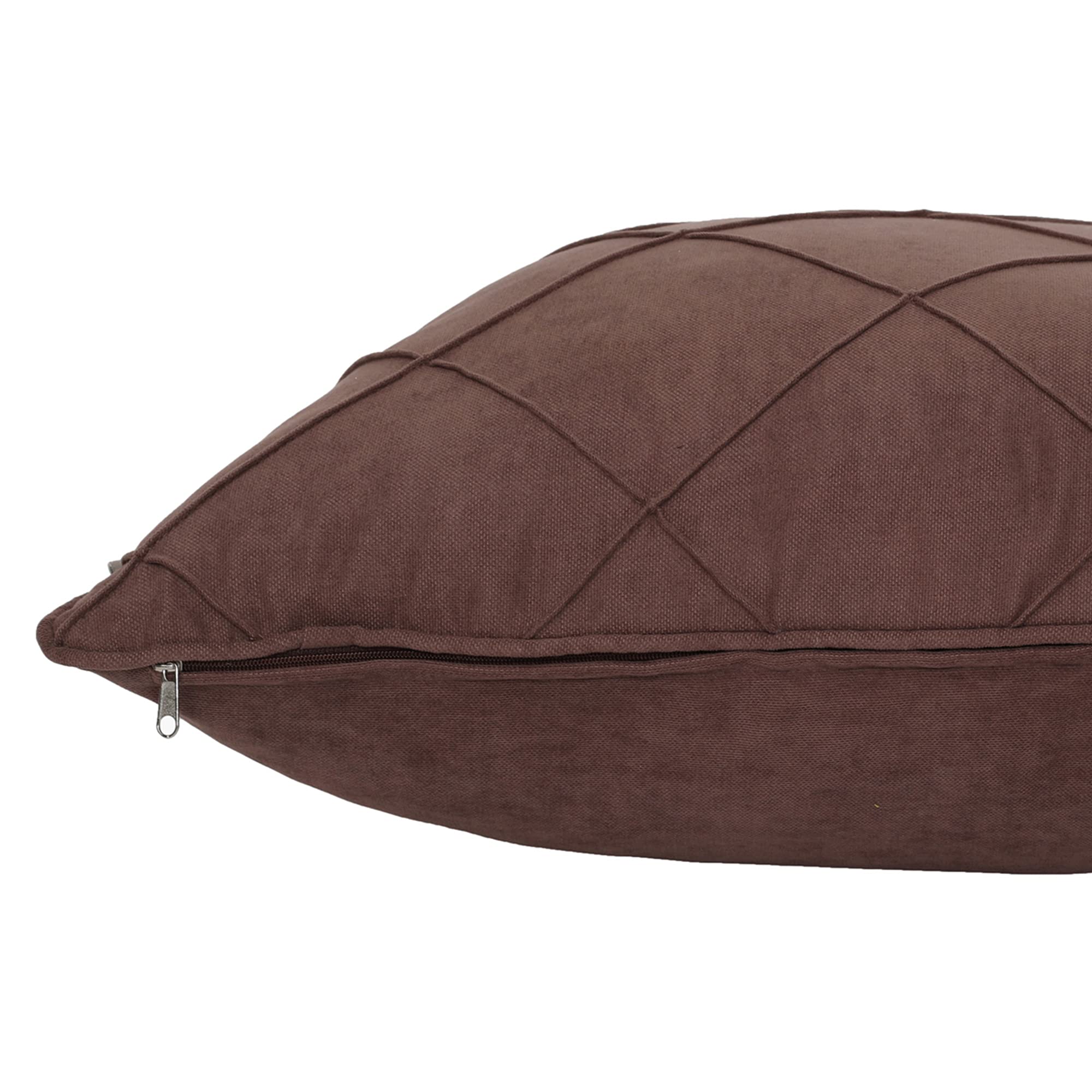 Aisha's Design 20x20 Inch Decorative Throw Pillow Covers - Modern Sewn Polyester Cushion Covers for Sofa, Couch & Bed - Brown Home Decor Accent Pillow for Living Room, Bedroom & Nursery