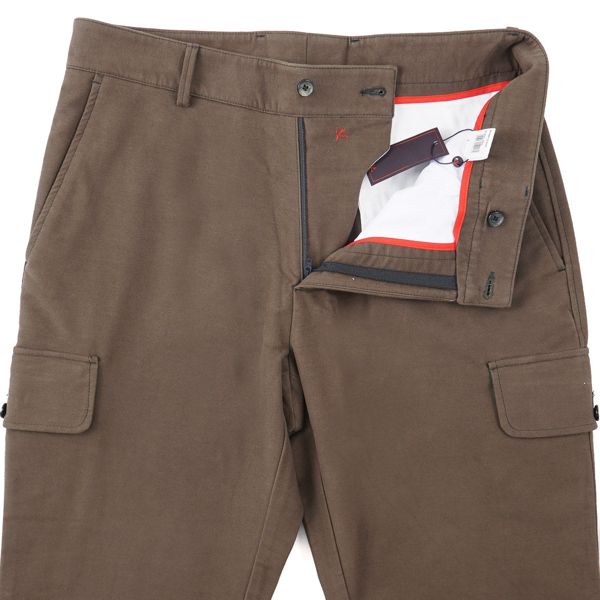 Premium Isaia Moleskin Pants with Cargo Pockets - Men's Stylish & Durable Casual Trousers for Outdoor Adventures & Urban Style
