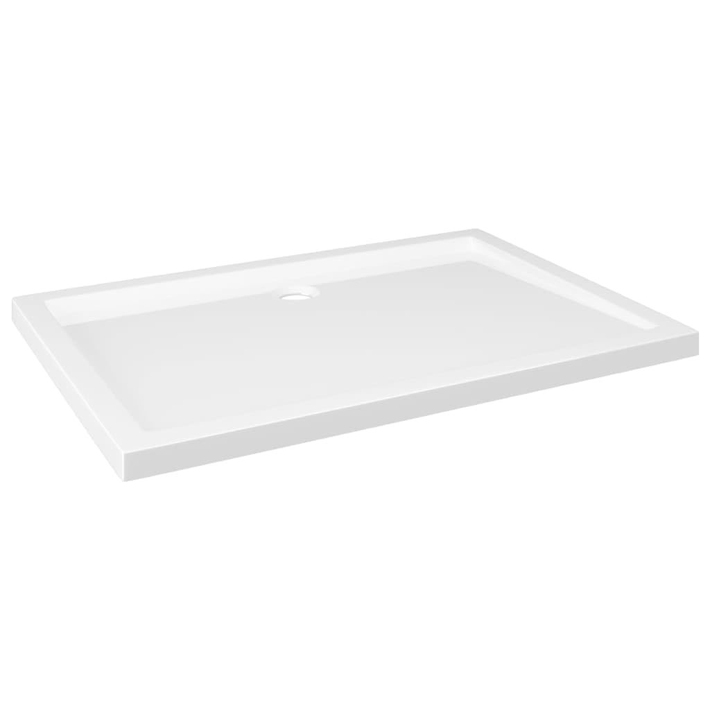 High-Gloss White ABS Rectangular Shower Base Tray - 27.6