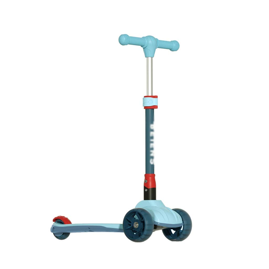 LICHUAN 3 Wheel Adjustable Height Kick Scooter for Kids - Lean to Steer with Flashing PU Wheels, Foldable Design for Boys & Girls | Perfect for Commuting, Park Rides, and Outdoor Play