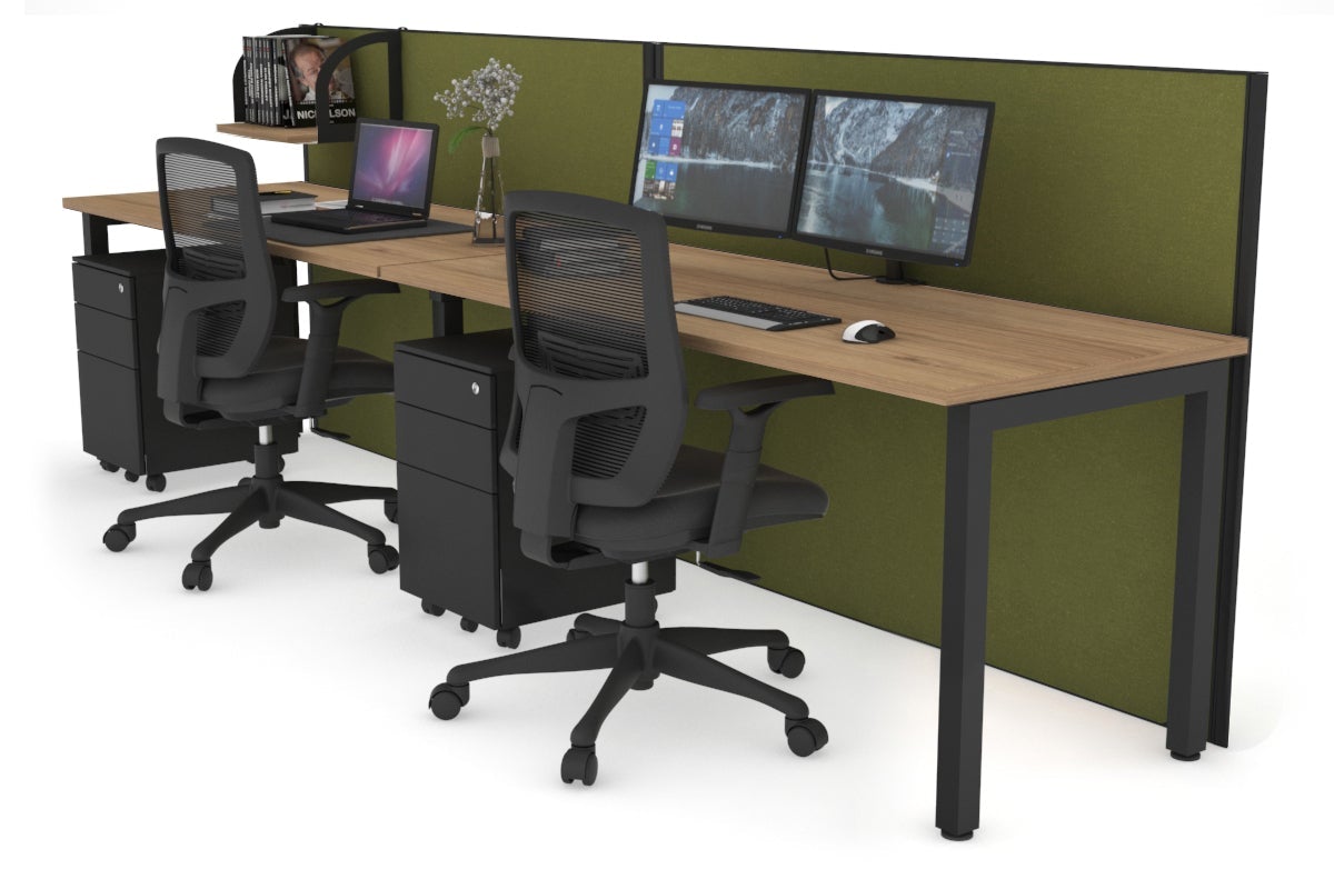 Horizon Quadro 2 Person Office Workstation with Square Legs - 1400L x 700W Dimensions - Perfect for Collaborative Workspaces & Home Offices