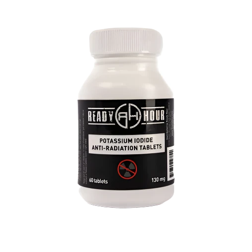 Ready Hour Potassium Iodide Anti Radiation Tablets 130mg (14 Tablets) - Emergency Radiation Protection, Thyroid Support - Survival Kits, Nuclear Preparedness, First Aid Supplies