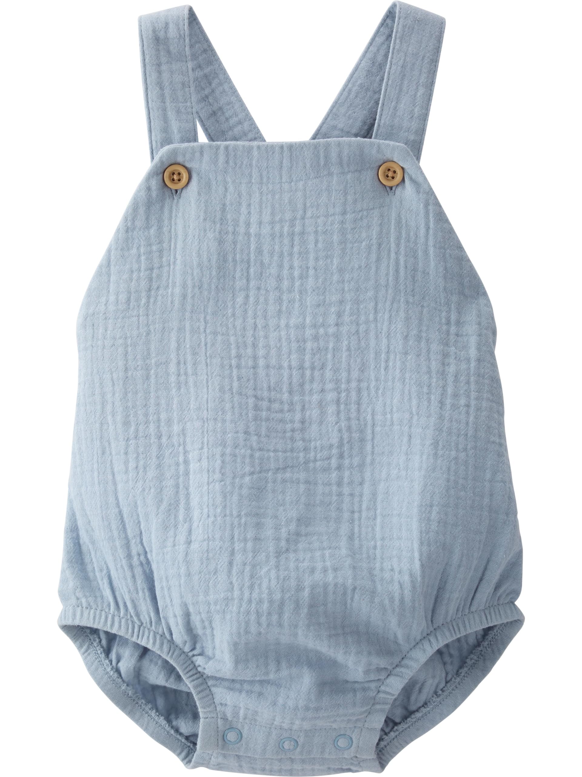 Little Planet by Carter's Unisex Baby Organic Cotton Gauze Bubble Romper - Soft & Breathable Outfit for Newborns, Infants & Toddlers - Perfect for Playtime, Daycare & Summer Adventures
