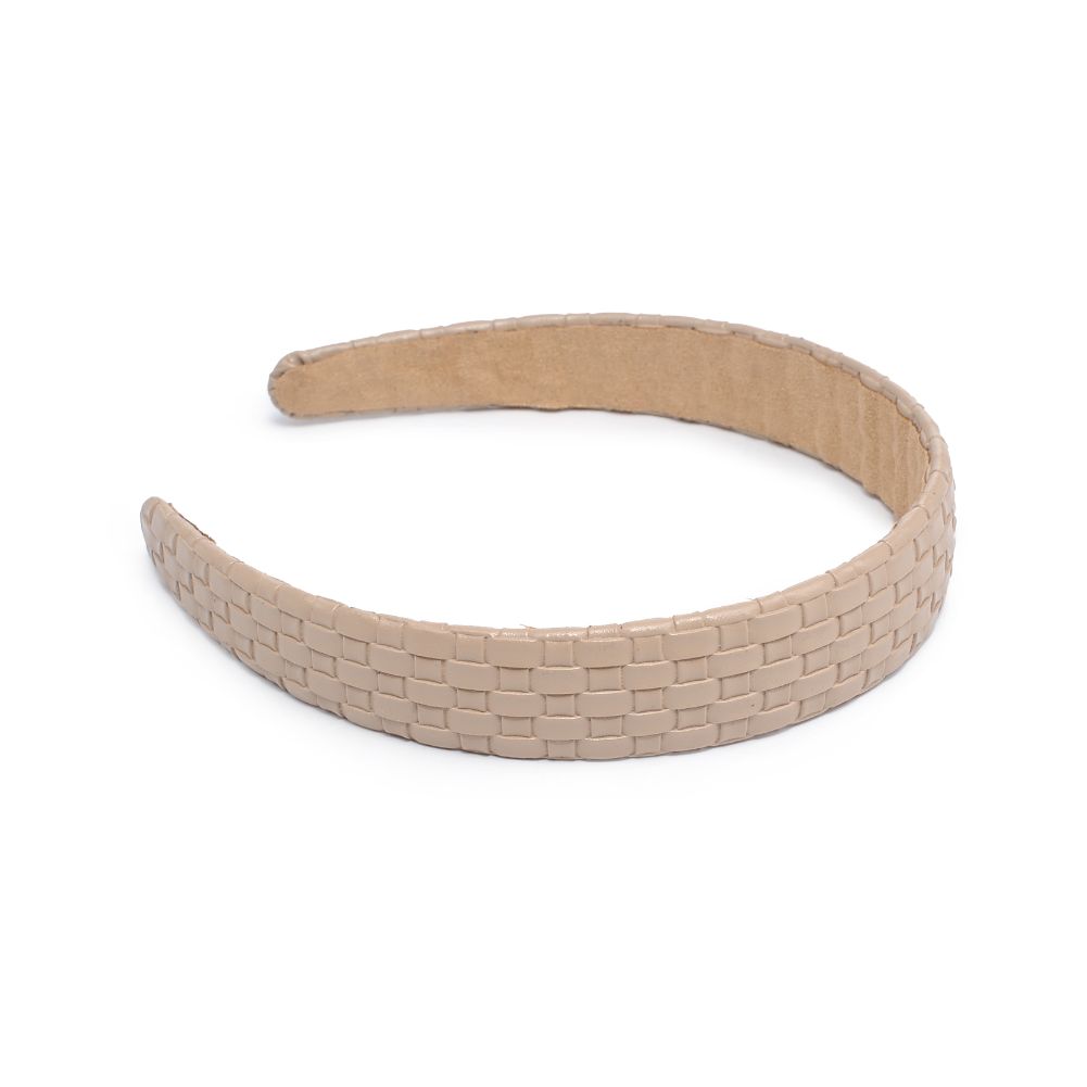 Stylish Embossed Woven Vegan Leather Headband for Women - Fashion Hair Accessory for Workouts, Yoga, and Everyday Wear