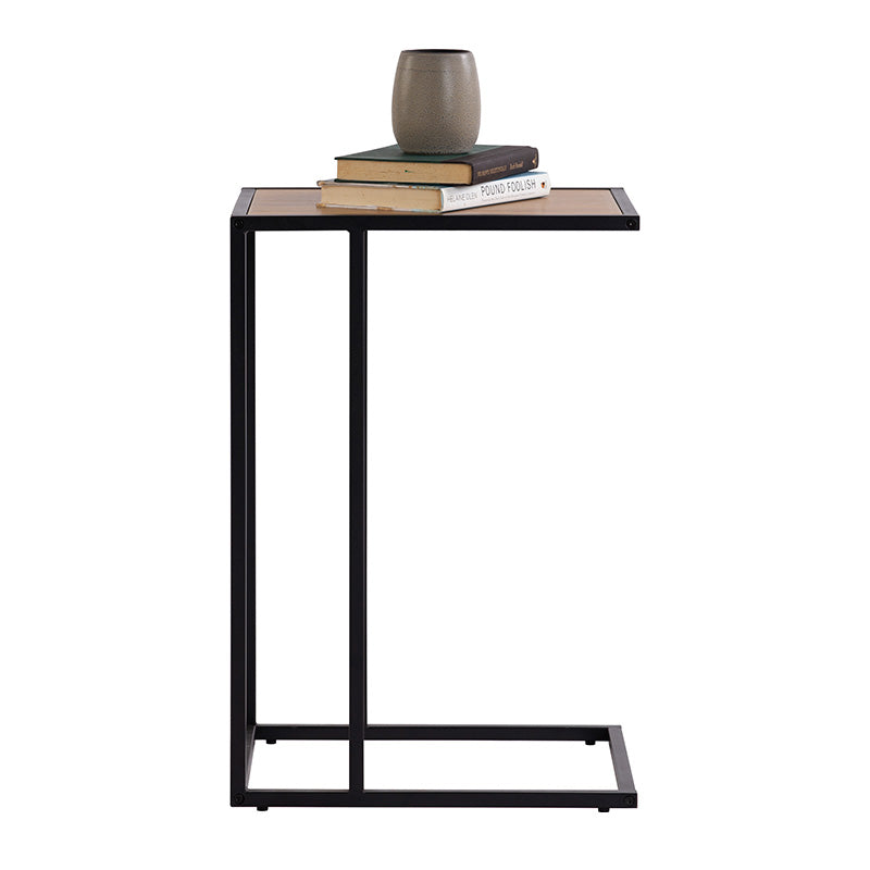 BRADFORD Adjustable Laptop Table Stand - Natural Wood & Black Finish - Portable Desk for Home Office, Bed, Couch & Outdoor Use