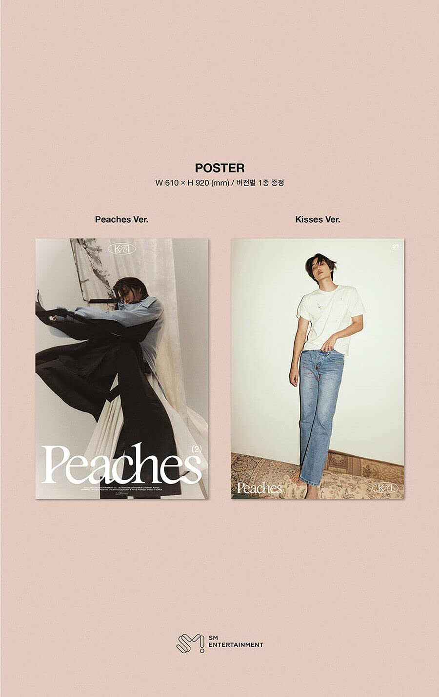 EXO KAI PEACHES 2nd Mini Album Photobook Set - 2 Versions (Peaches & Polaroid Kisses) with 2 Photo Books, 2 Postcards, Memory Film & 4 EXO Store Gift Cards | K-Pop Collectibles for Fans, Gift Ideas for EXO-L