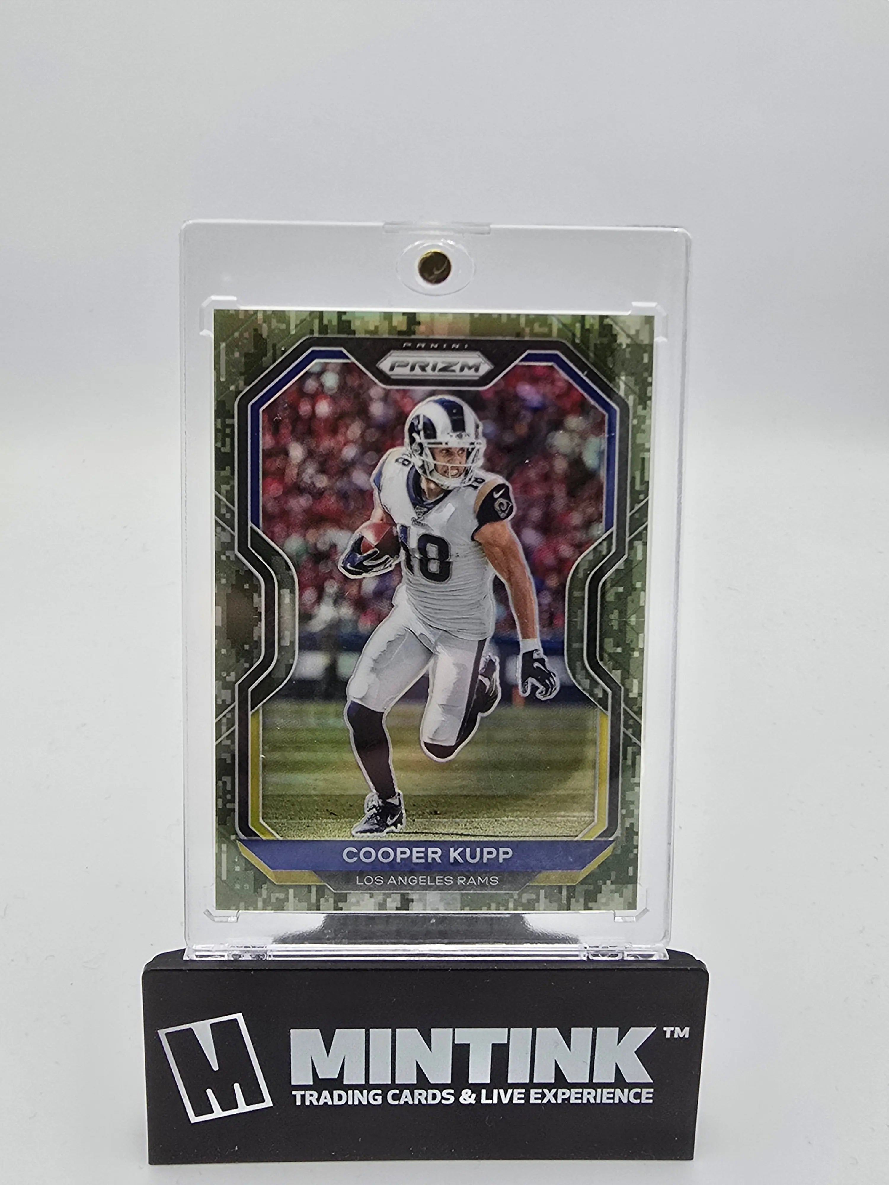 2020 Panini Prizm Football Cooper Kupp Green Camo Prizm /25 Rare Trading Card - Perfect for NFL Collectors, Fantasy Football Fans & Sports Memorabilia Enthusiasts