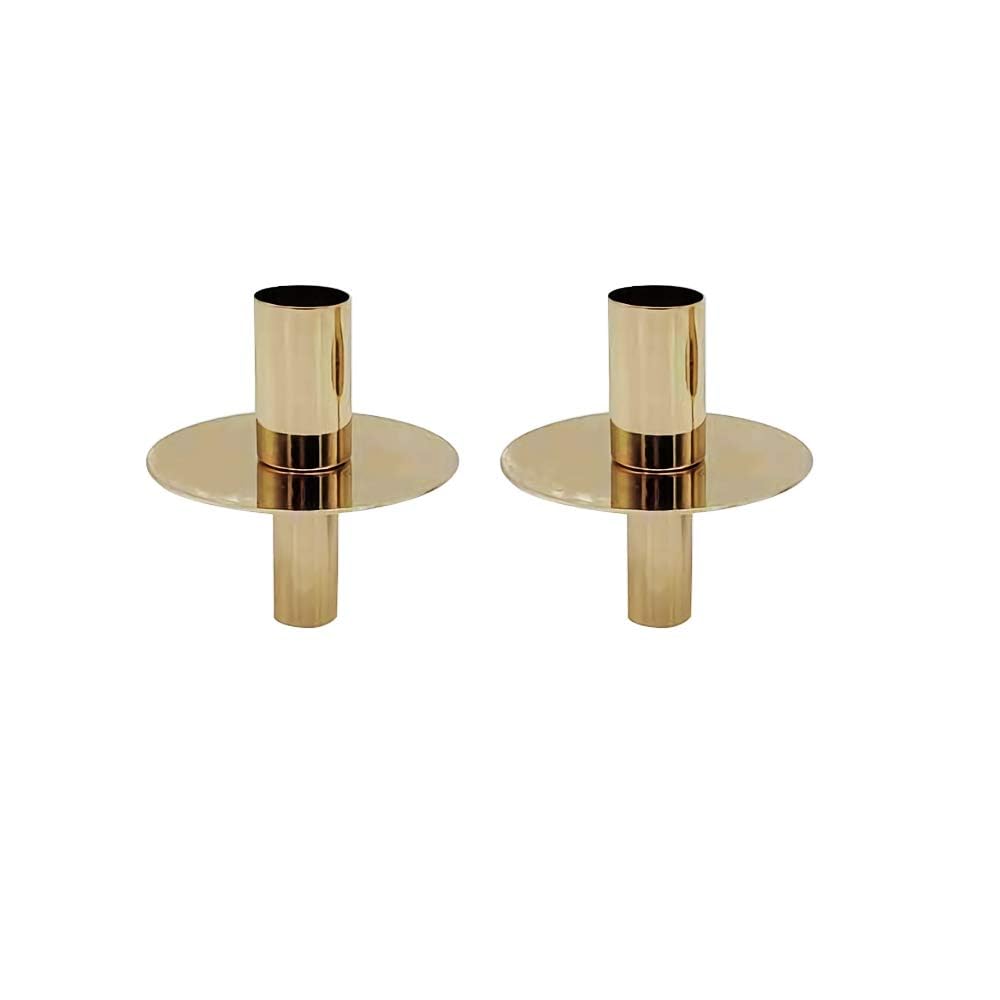 VINCIGANT Gold Wine Bottle Taper Candle Holder Set of 4 - Modern Candlestick for Votive Candles, Elegant Wedding & Birthday Party Decor, Romantic Dinner Table Centerpiece for Home Decor