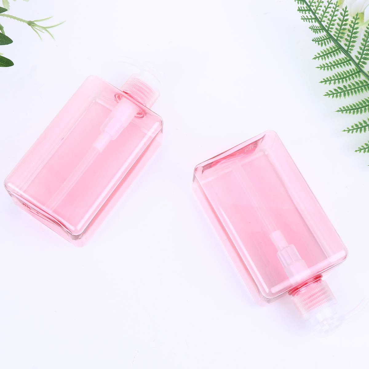 2 Pack Clear Empty Cosmetic Bottles with Pump - Travel Size Refillable Containers for Lotion, Shampoo, Hand Soap & Toiletries | Perfect for Makeup, Skincare & Travel Essentials