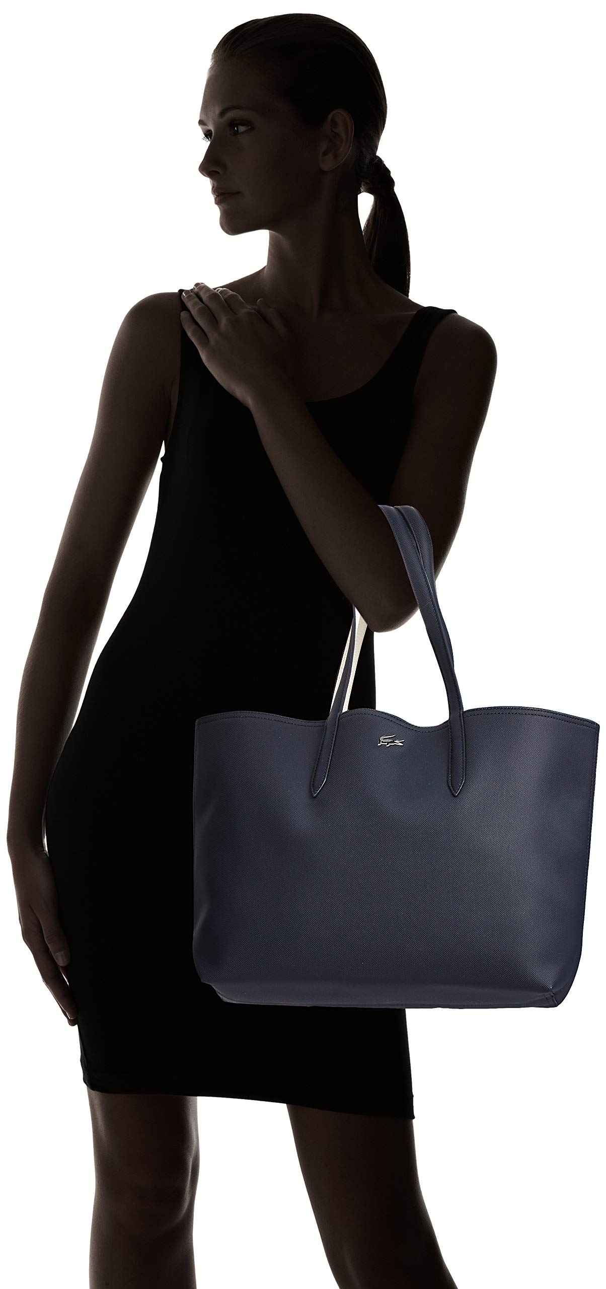 Lacoste Reversible Anna Tote Bag for Women | Stylish Canvas Shoulder Handbag | Perfect for Work, Travel & Shopping