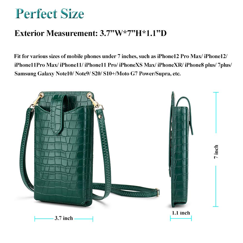 Peacocktion Women's Small Crossbody Bag - Stylish Cell Phone Purse with Adjustable Shoulder Strap - Perfect for Travel, Shopping & Everyday Use