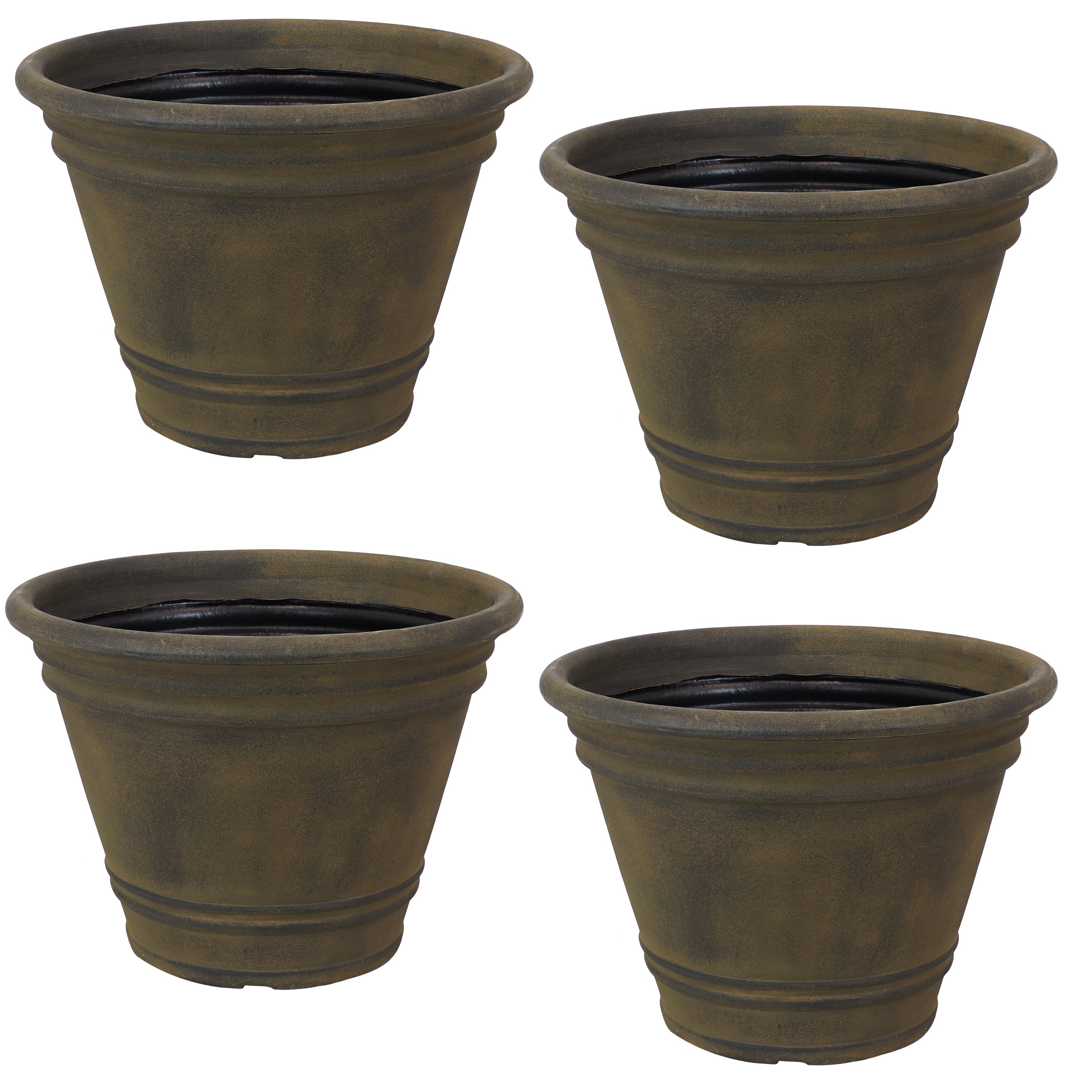 Sunnydaze Franklin Polyresin Outdoor Flowerpot Planter - Decorative Garden Pot for Plants, Flowers & Herbs - Perfect for Patio, Balcony & Backyard Decor
