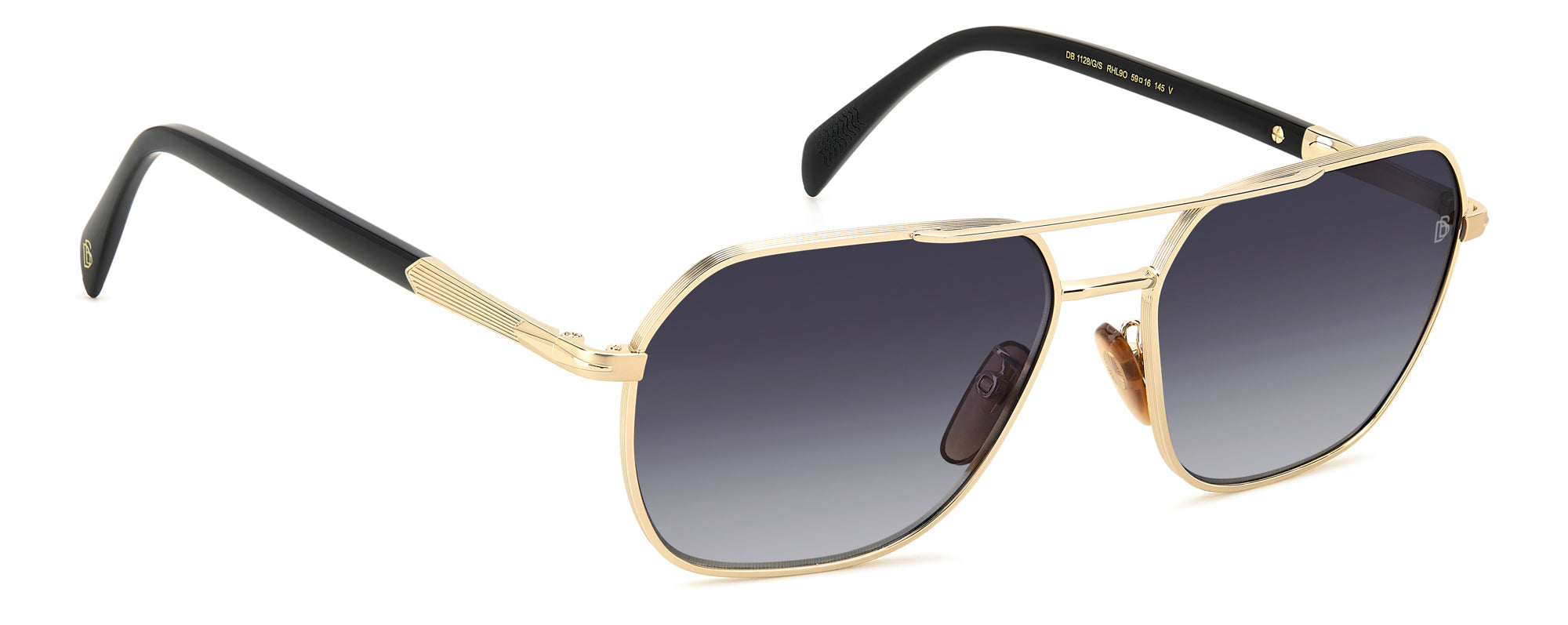 David Beckham DB1128/G/S Men's Sunglasses - Polarized UV Protection Aviator Style for Driving, Outdoor & Fashion