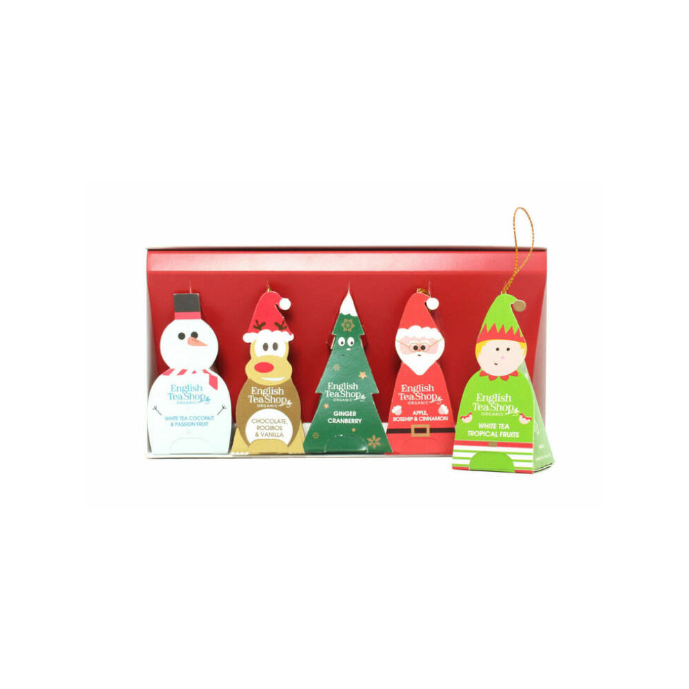 Premium English Tea Gift Set - Christmas Themed Characters & Flavors - Perfect for Holiday Gifting & Cozy Winter Evenings