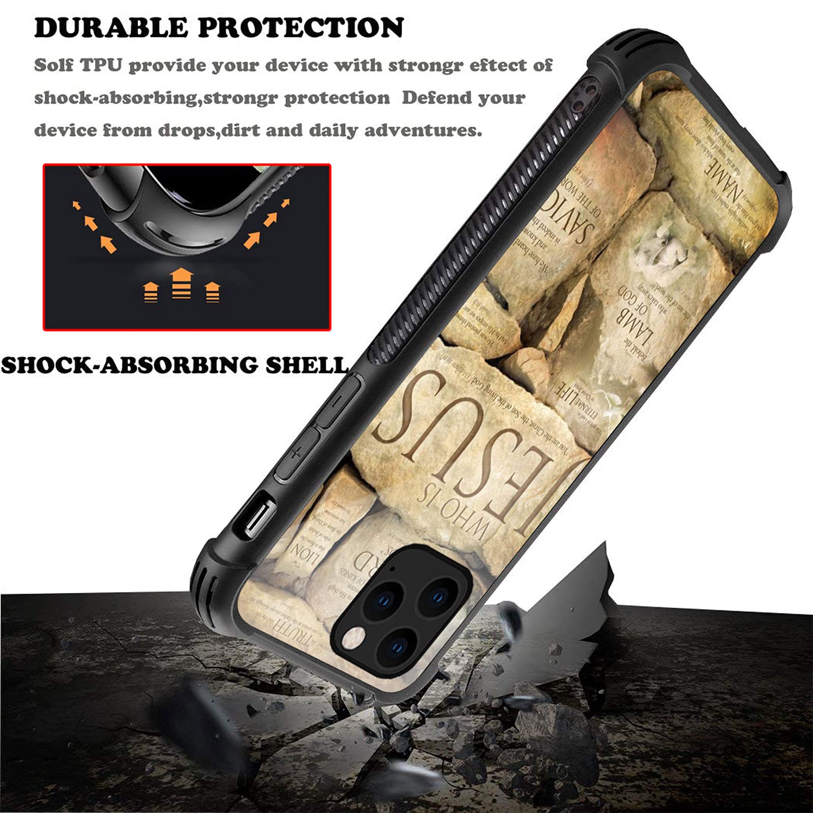 iPhone 13 Mini Case with Christian Jesus Design - Shockproof, Anti-Scratch Hard PC Back Cover | Perfect for Church, Bible Study & Faith-Based Gifts