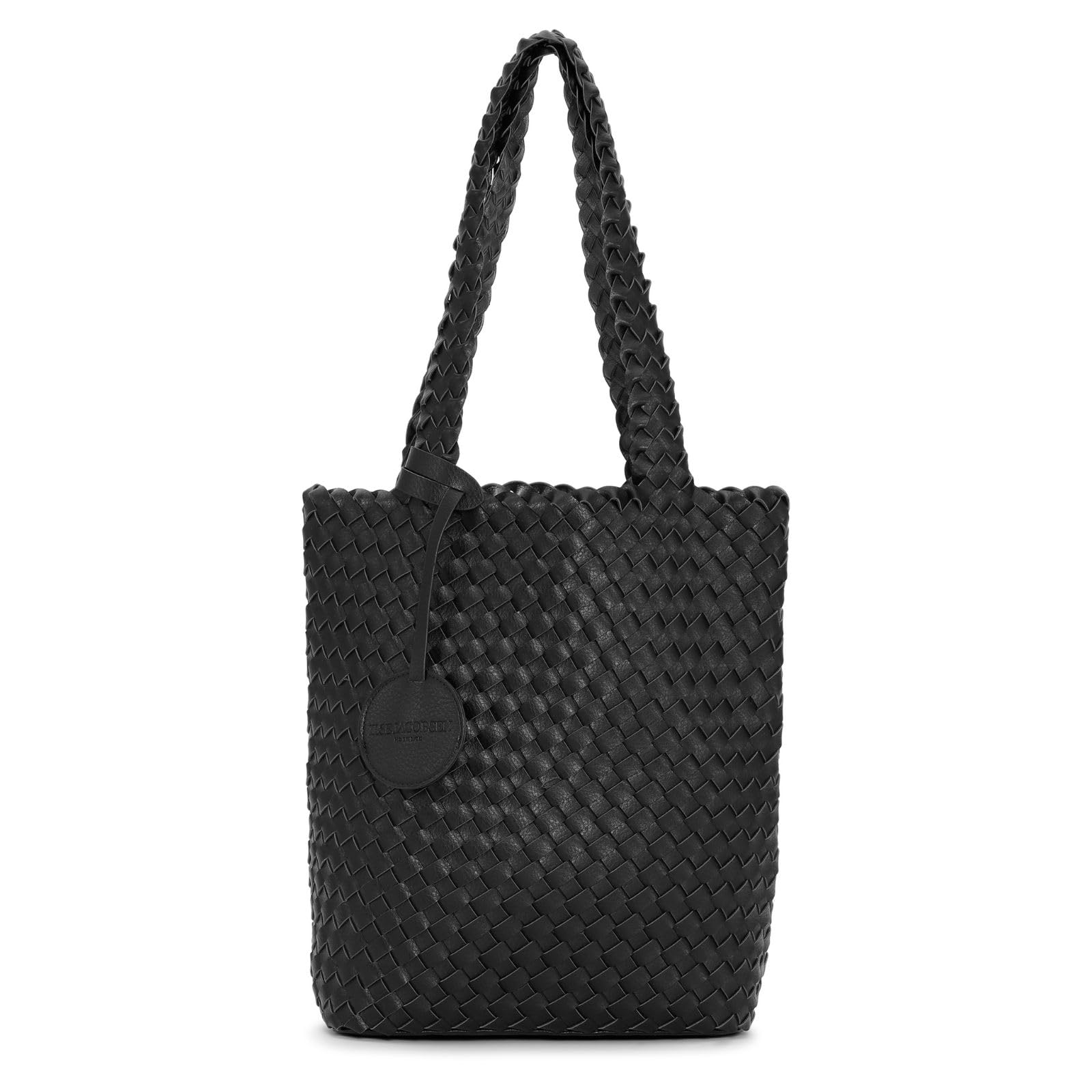ILSE JACOBSEN HORNBAEK Women's BAG08 Mini Woven Tote Bag - Stylish Crossbody Purse for Everyday Use, Travel & Shopping