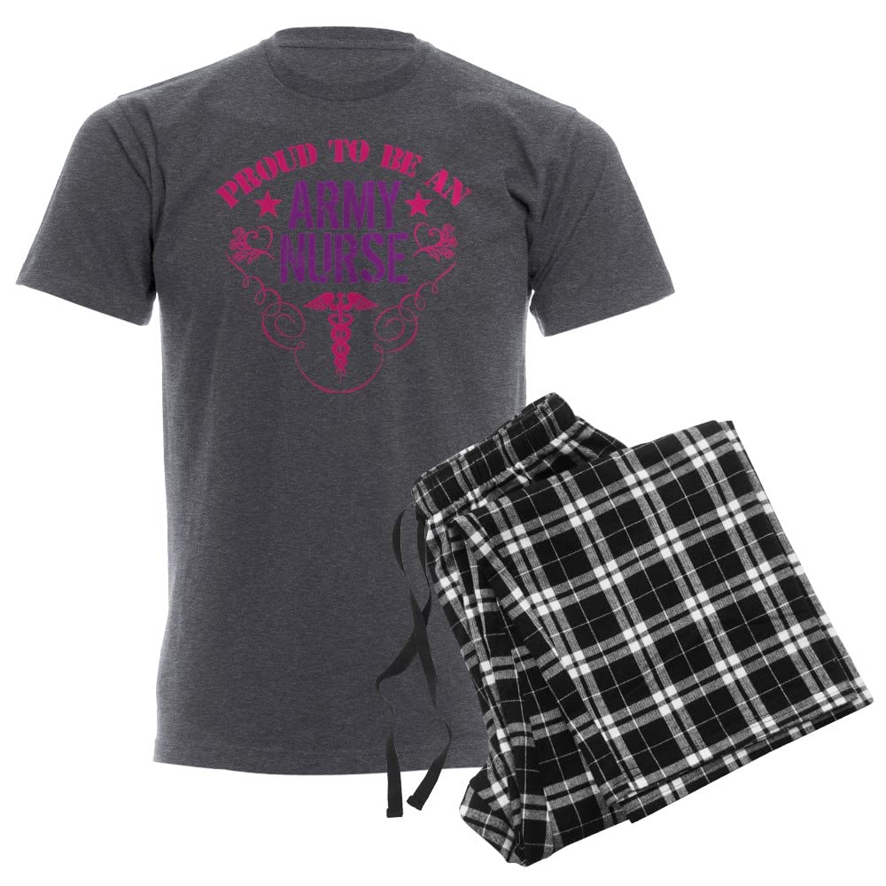 Proud To Be An Army Nurse Men's Pajamas - Comfortable Cotton Sleepwear for Military Nurses & Veterans - Perfect for Lounging, Holidays & Military Appreciation Gifts