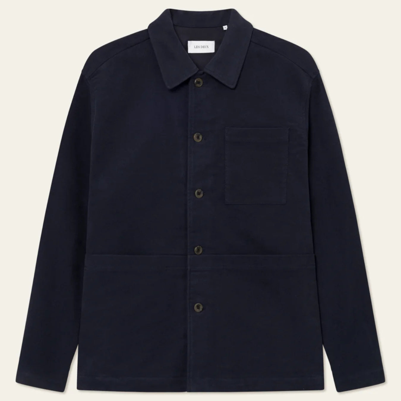 Dark Navy Journey Peached Overshirt for Men - Stylish Casual Button-Up Shirt with Soft Texture - Perfect for Outdoor Adventures, Travel & Everyday Wear