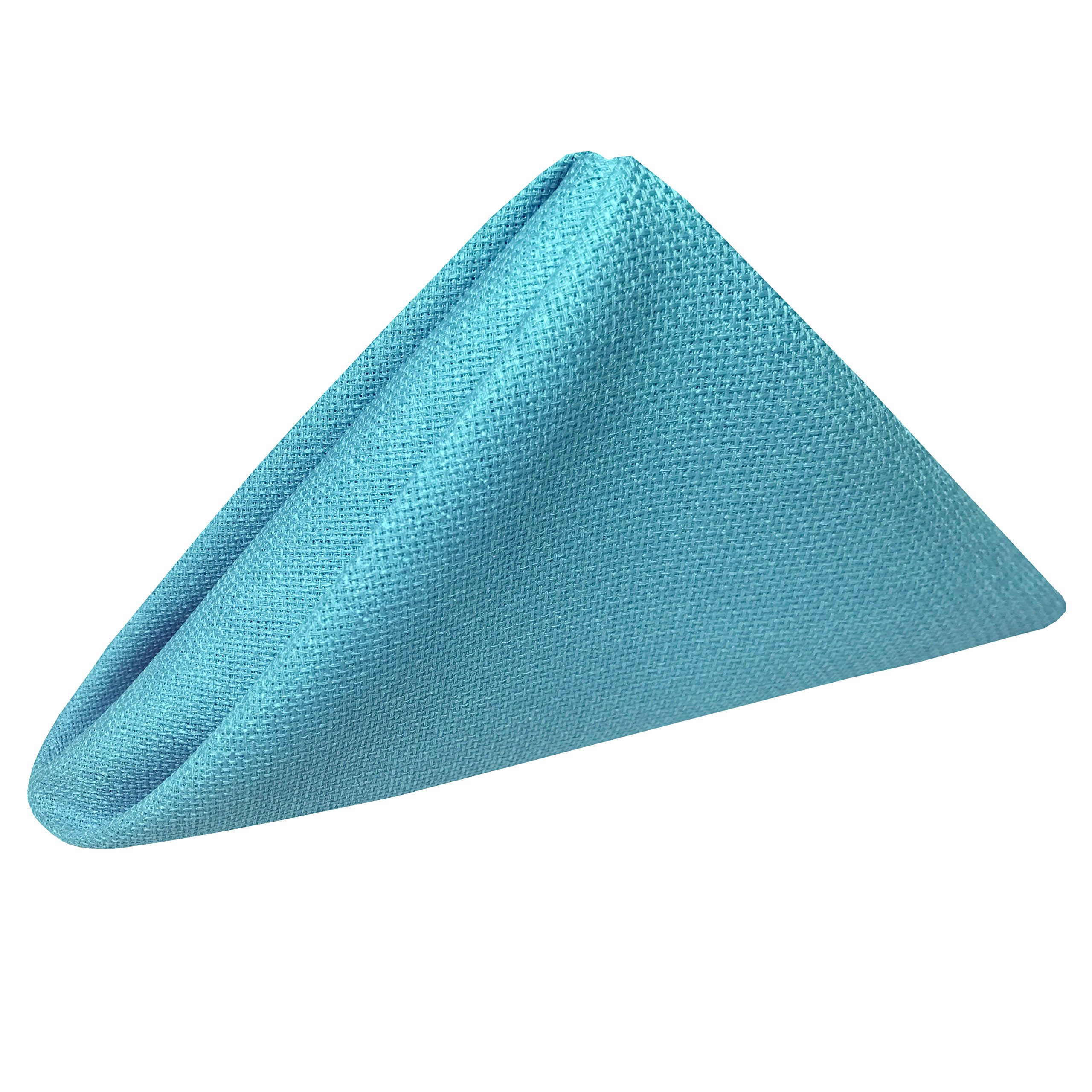 10 Dozen Faux Burlap 20x20 Inch Napkins - Havana Basket Weave in Turquoise Blue - Premium Textile Table Linens for Weddings, Parties & Home Decor