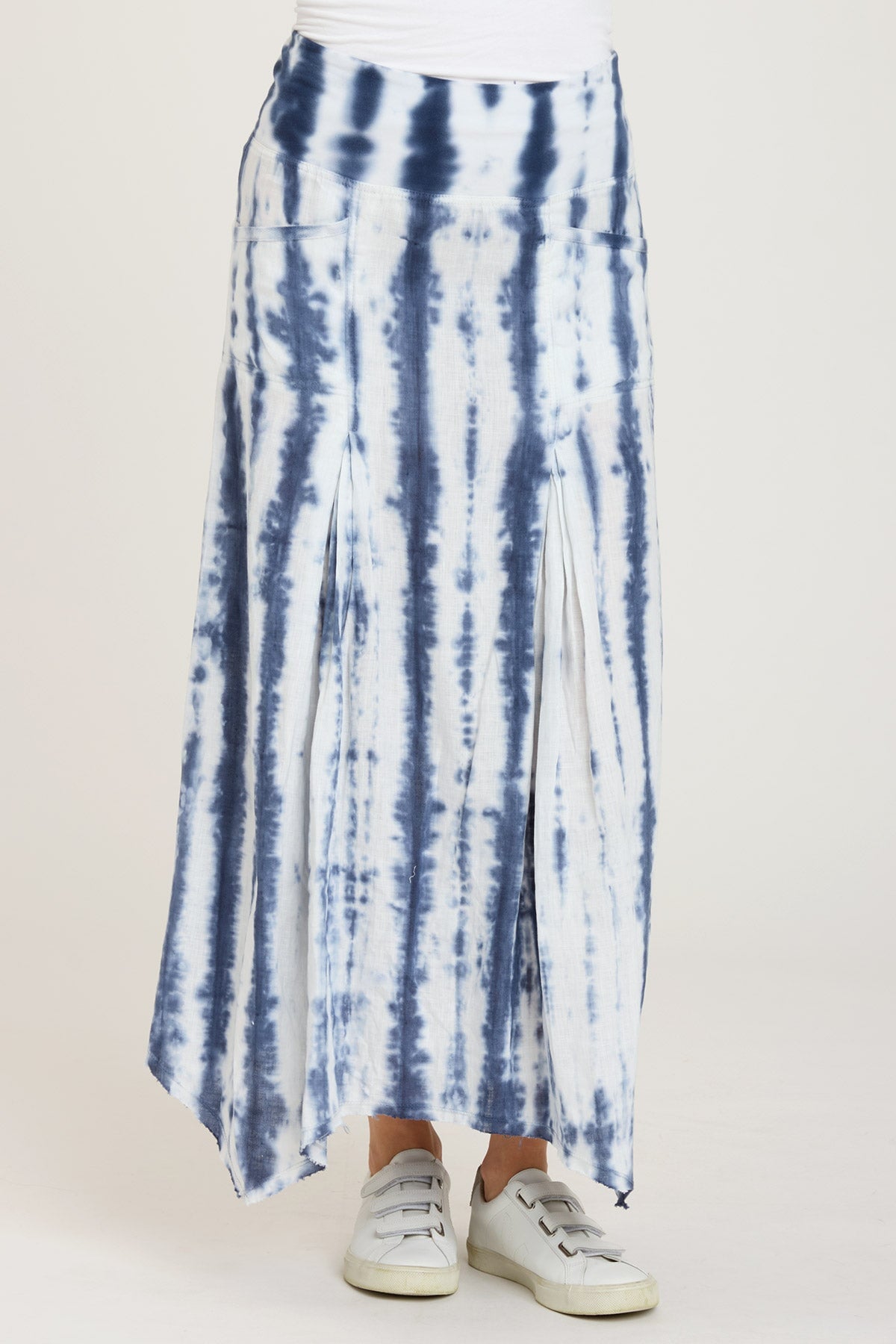 Triste Pelagic Wash Skirt - Stylish and Comfortable Women's Midi Skirt for Casual Wear, Beach Outings, and Summer Fashion