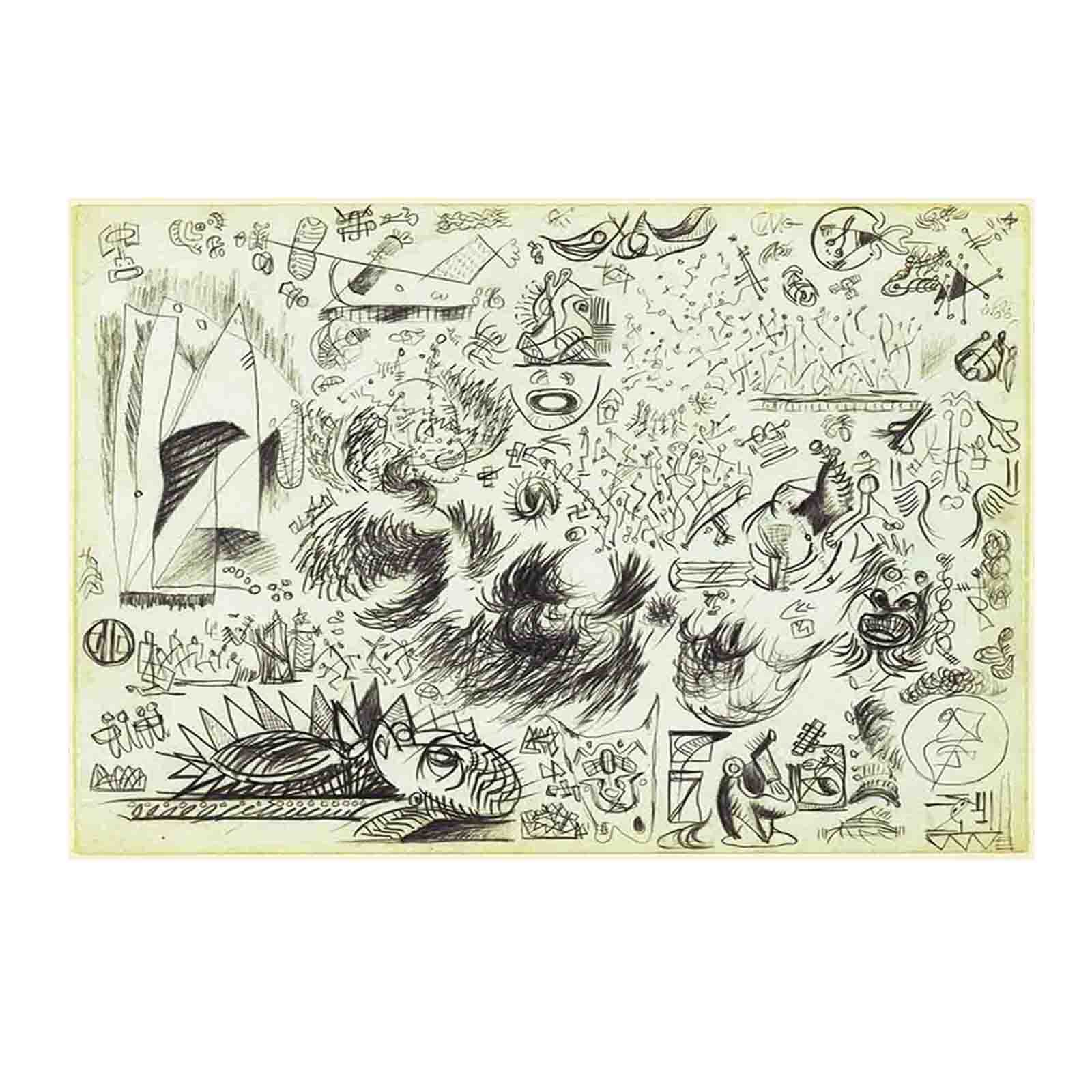 Jackson Pollock 'Stretch' Abstract Expressionist Canvas Wall Art - 40x60cm (16x24in) Unframed Painting for Living Room, Bedroom & Office Decor - Modern Artwork for Home & Workspace