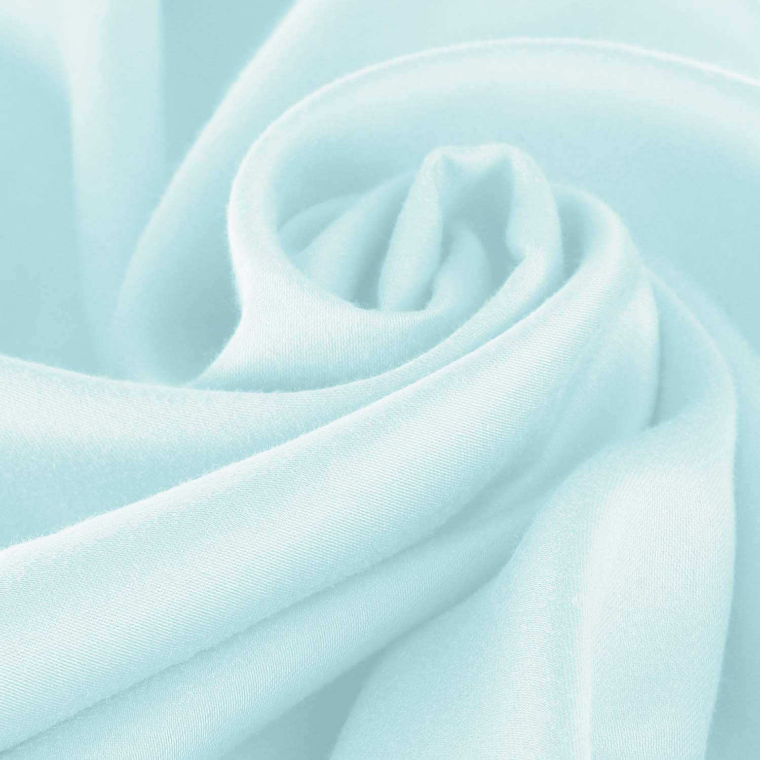 Premium 6-Piece Nestl Duvet Cover Set - King Size Tri-Blend Cotton Bedding with Zipper Closure, Deep Pocket Fitted Sheet & 4 Pillowcases (2 Cooling + 2 Shams) in Aqua Light Blue - Luxury Bedroom Decor for Master Suite or Guest Room