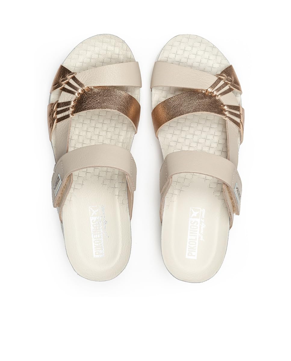 PIKOLINOS Women's Leather Wedge Sandals - Comfortable Mahon Style for Summer, Beach & Casual Outings