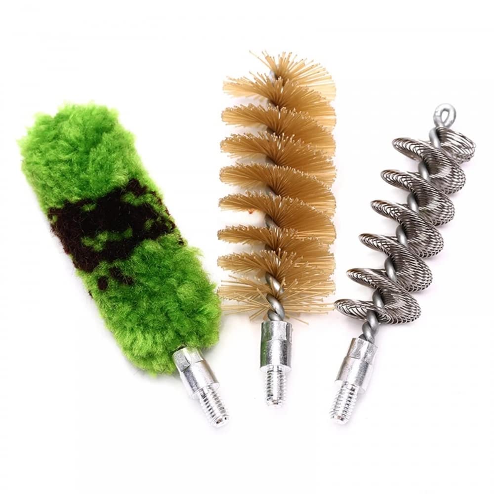 DONGKER 3-Piece Pistol Bronze Bore Brush Set - Gun Cleaning Kit for 12 Gauge Rifle, Pistol & Shotgun - Perfect for Firearm Maintenance and Range Cleaning