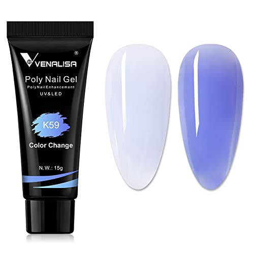 Venalisa Poly Builder Gel - 15g Acrylic Nail Extension Polish for Strong & Natural-Looking Nails | Perfect for DIY Manicures, Salon Professionals & Nail Art Enthusiasts (Color K59)