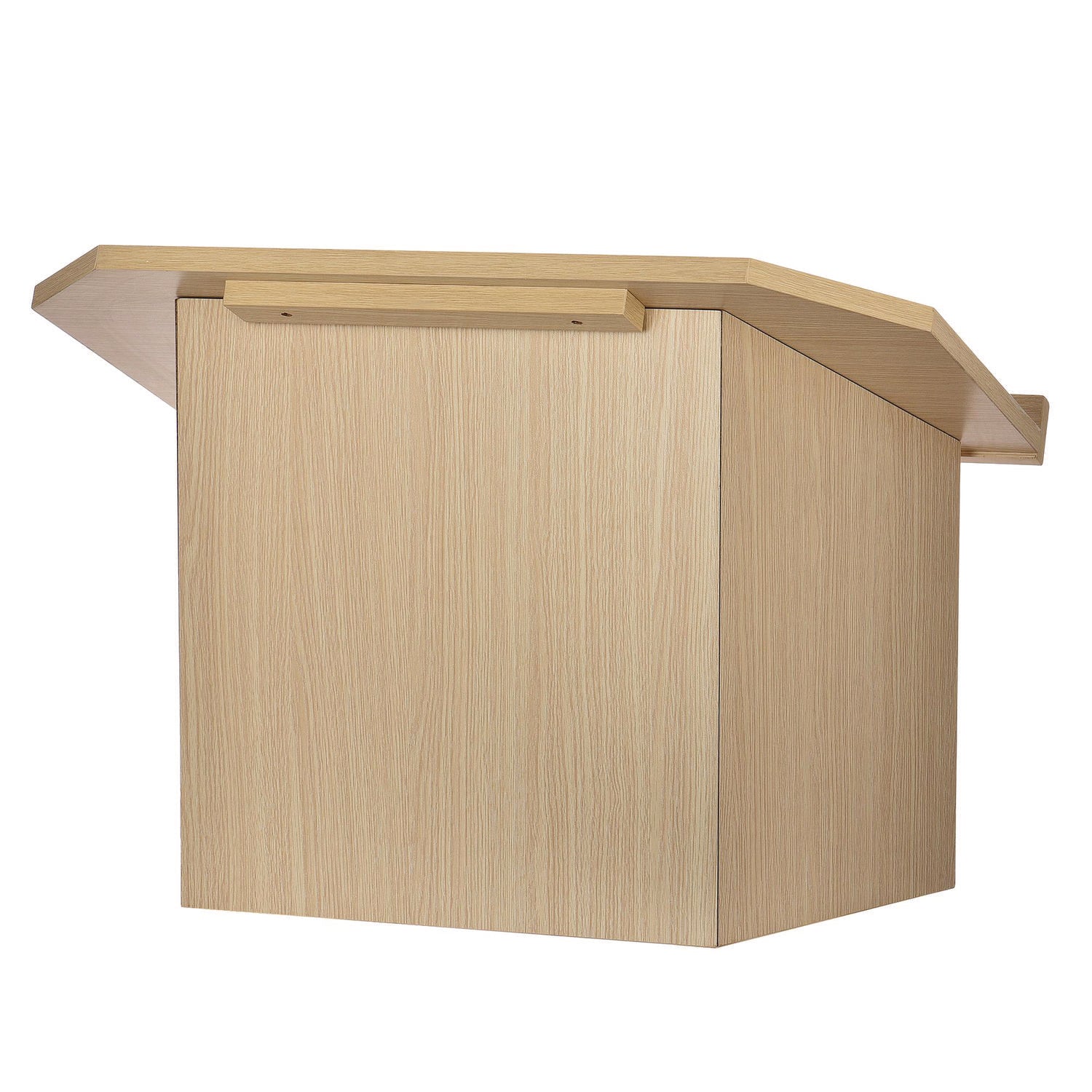AdirOffice Foldable Tabletop Podium Lectern Speaker Stand - 27 x 16 x 19 Inches, Medium Oak Finish - Perfect for Presentations, Lectures, and Public Speaking Events