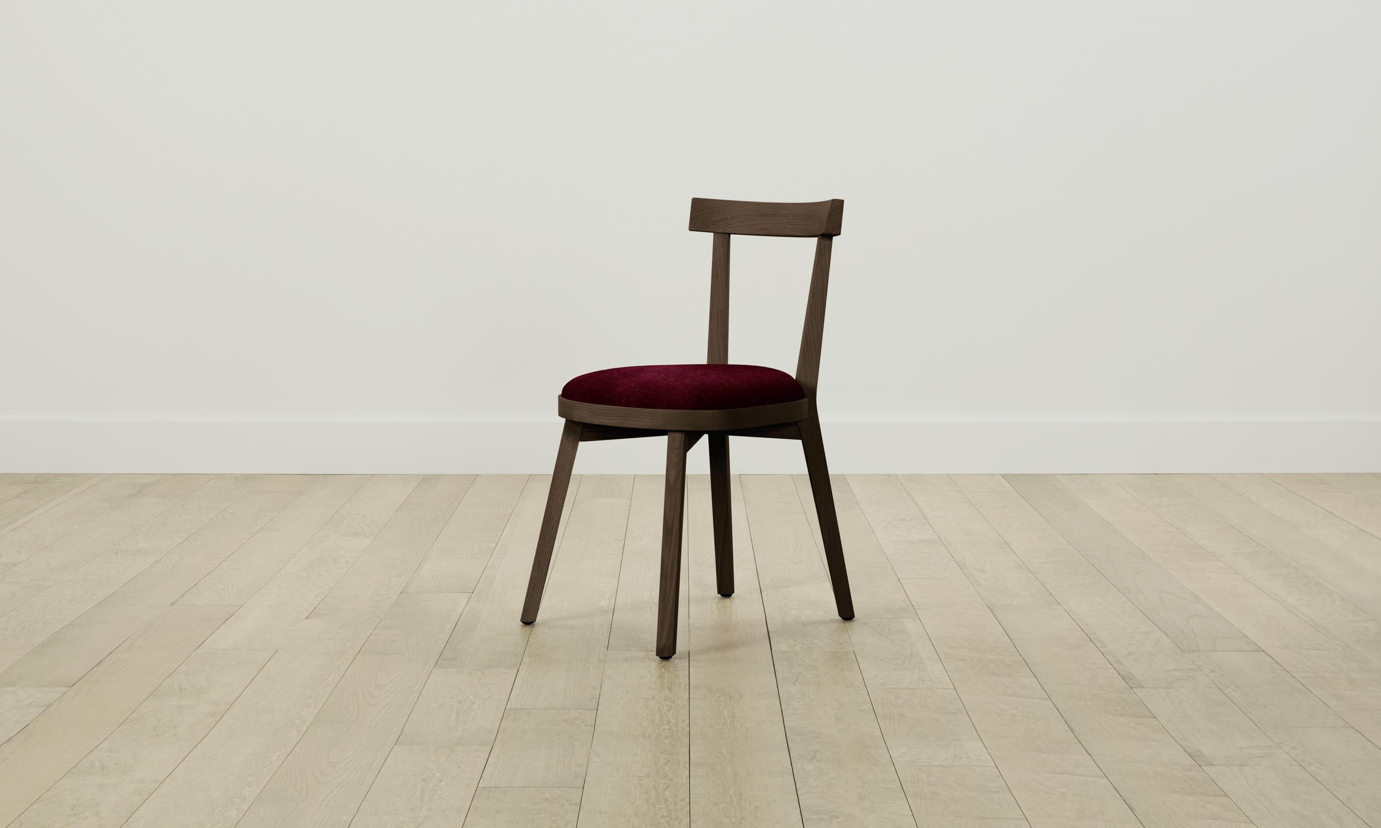 Allen Dining Chair - Mohair Upholstered in Crimson Red | Elegant & Comfortable Seating for Dining Room, Kitchen, or Home Office
