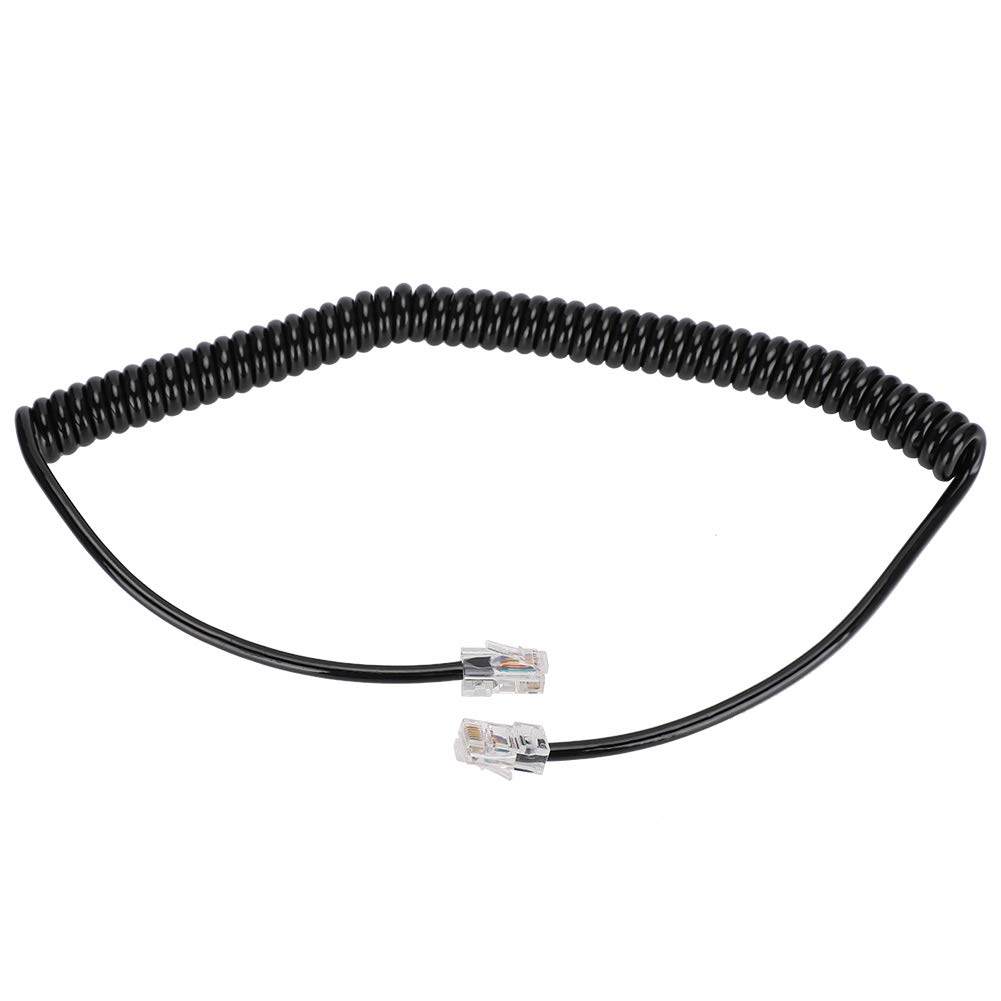 8 Pin Hand Microphone Cable - Walkie Talkie Replacement Wire with Crystal Modular Plug | Durable ABS Headset Shoulder Mic for Security, Driving, Hiking & Patrol Duty | Compatible with Two-Way Radios and Communication Devices