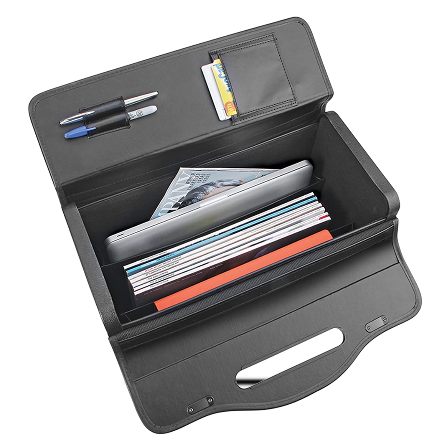 Solo Lincoln Hard-Sided Rolling Catalog Case - Black | Durable Business Travel & Document Storage | Perfect for Office, Trade Shows & Business Trips