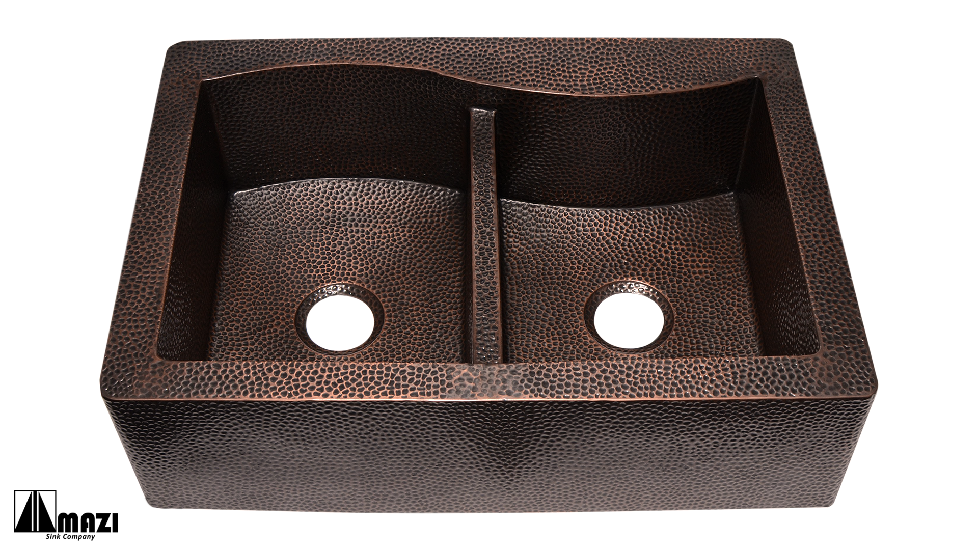 Premium Copper Kitchen Sink CKS1551 - Farmhouse Style, Rustic & Modern Design for Home & Restaurant Use - Perfect for Country Kitchens, Outdoor Bars & Commercial Spaces