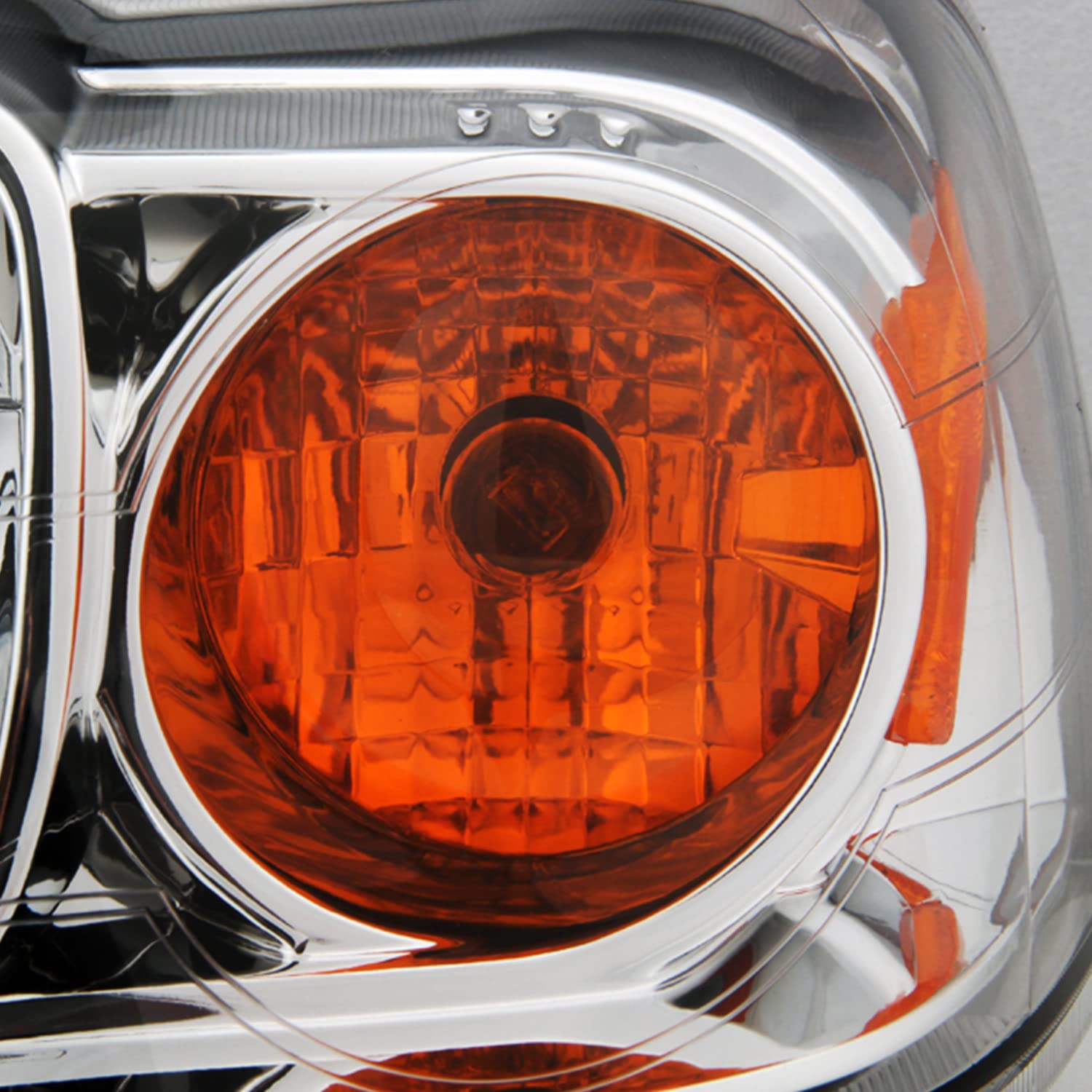 AKKON Amber Chrome OE Replacement Headlights for Saturn Vue - Driver & Passenger Side Head Lamps Pair | Perfect for Night Driving & Enhanced Vehicle Safety
