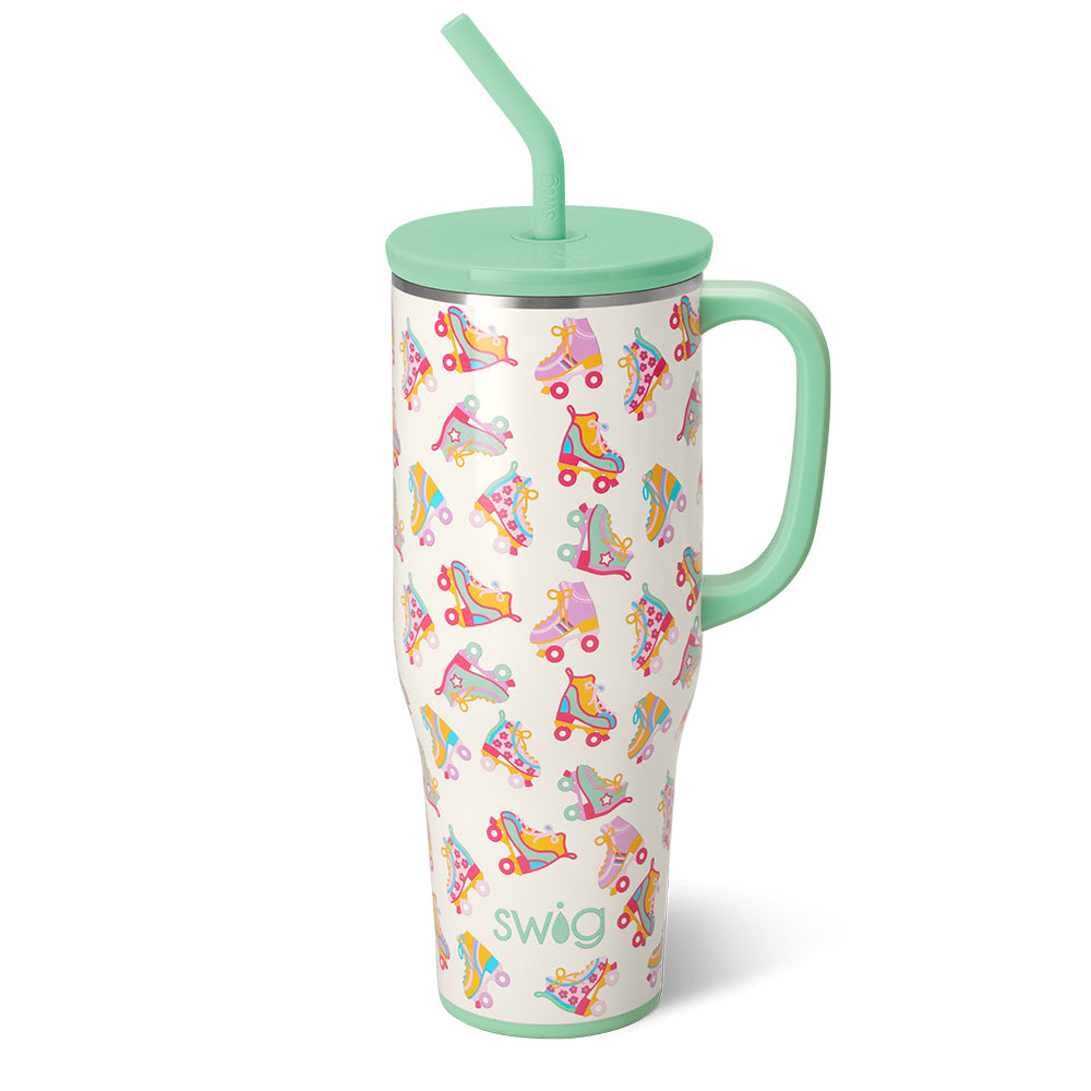 40oz Roller Rink Mega Mug - Large Insulated Tumbler for Skating Rink, Parties & Outdoor Adventures - Keeps Drinks Cold/Hot for Hours