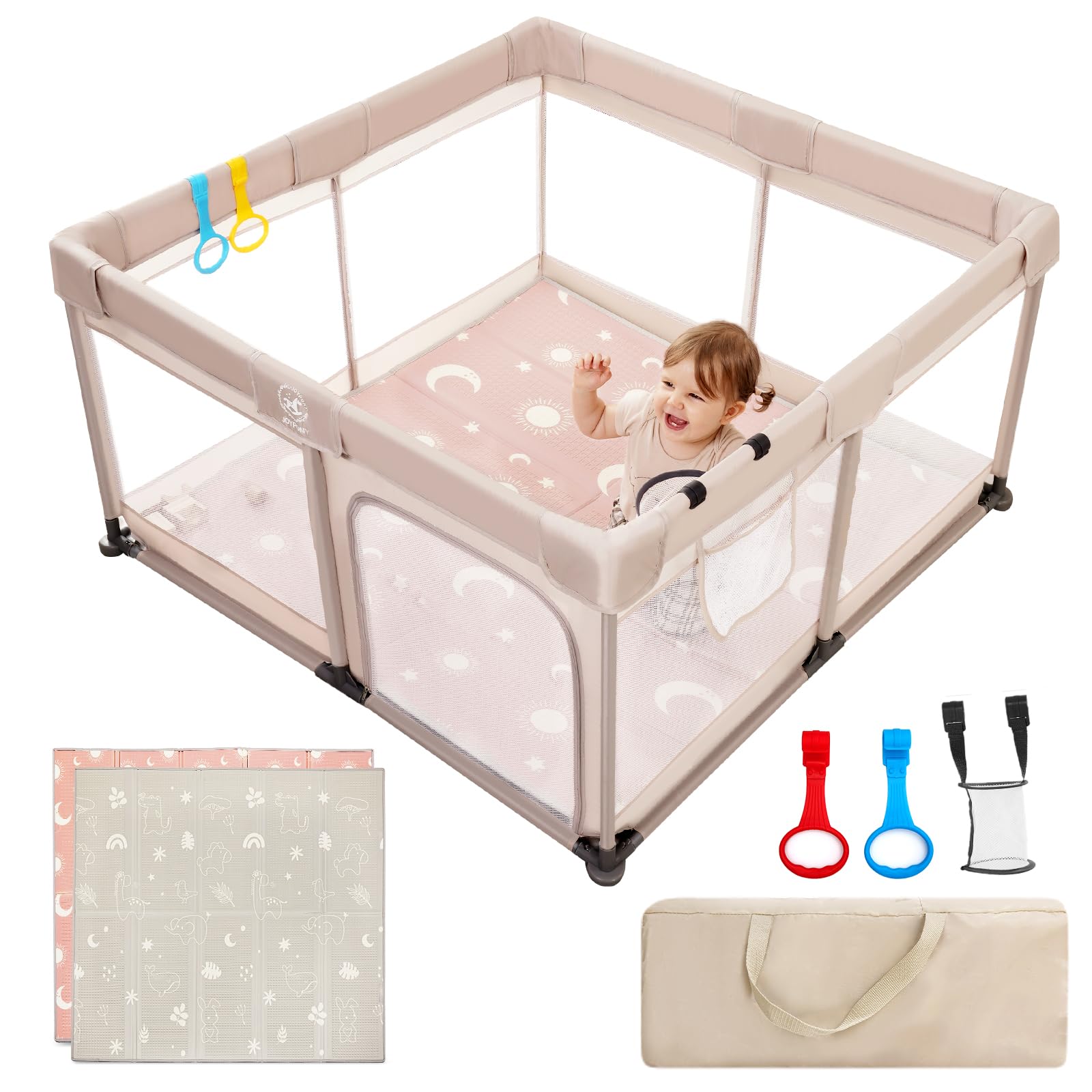 4 in 1 Baby Playpen with Soft Mat - 50