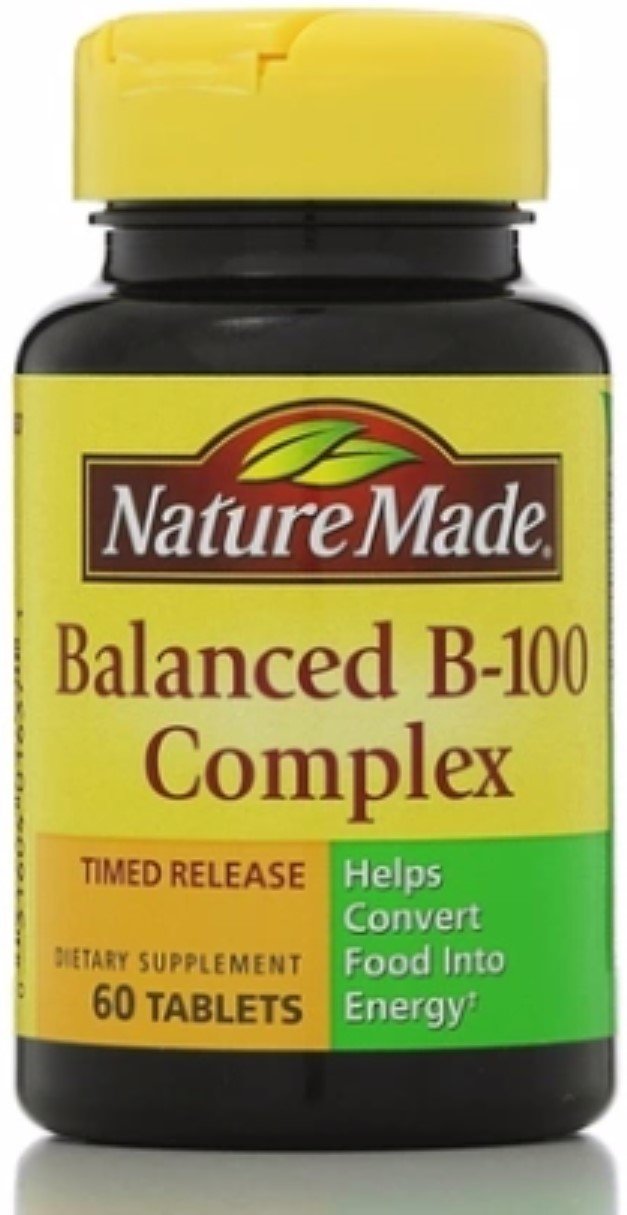 Nature Made Balanced Vitamin B-100 Complex Tablets - 60 Count (Pack of 10) | Supports Energy Metabolism, Nervous System & Heart Health | Daily Supplement for Active Adults & Seniors