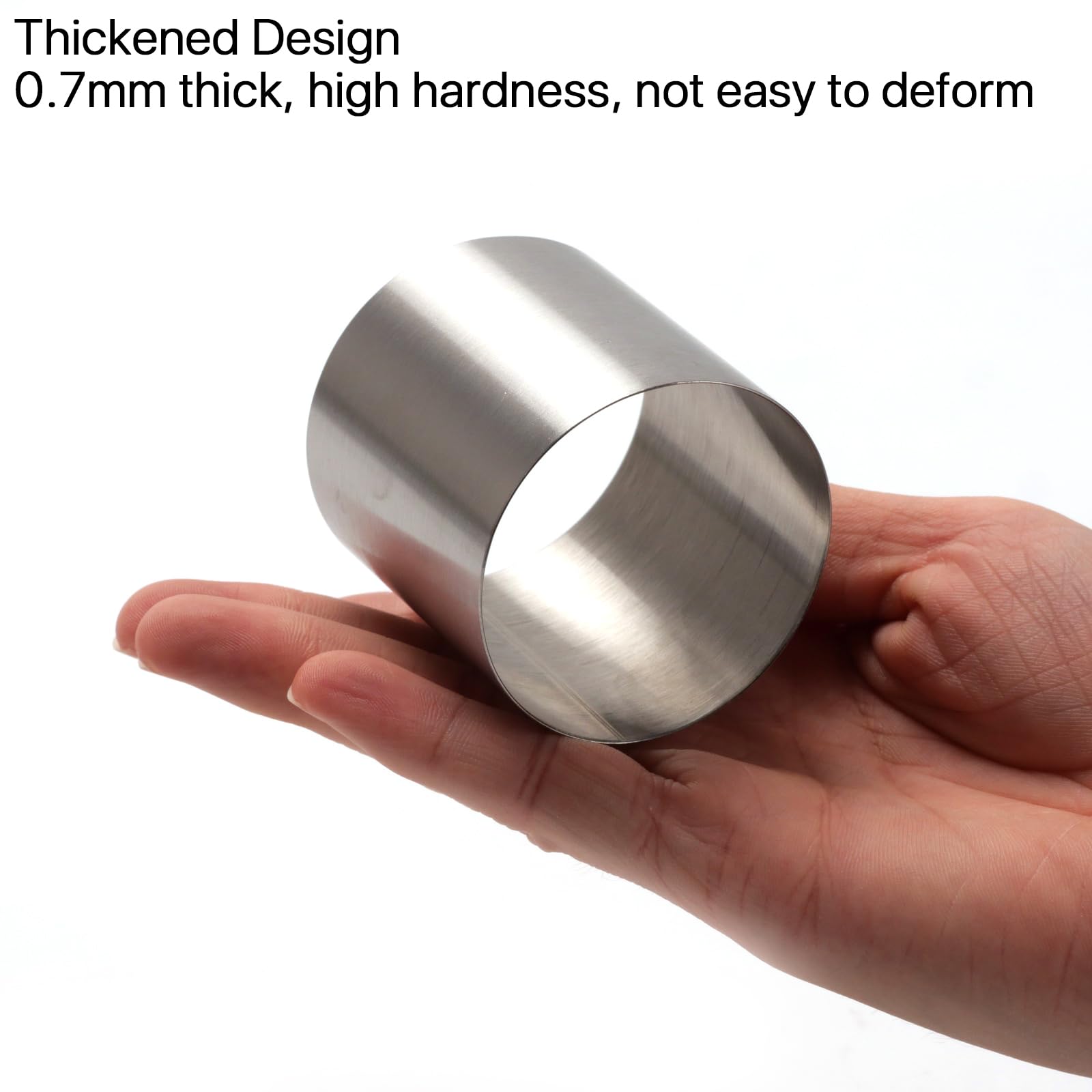 8 Pcs 2 Inch Nonstick Mini Cake Rings, Stainless Steel Round Cake Pans for Baking - Perfect for Cupcakes, Muffins & Desserts - Essential Baking Tools for Home Bakers & Professional Chefs