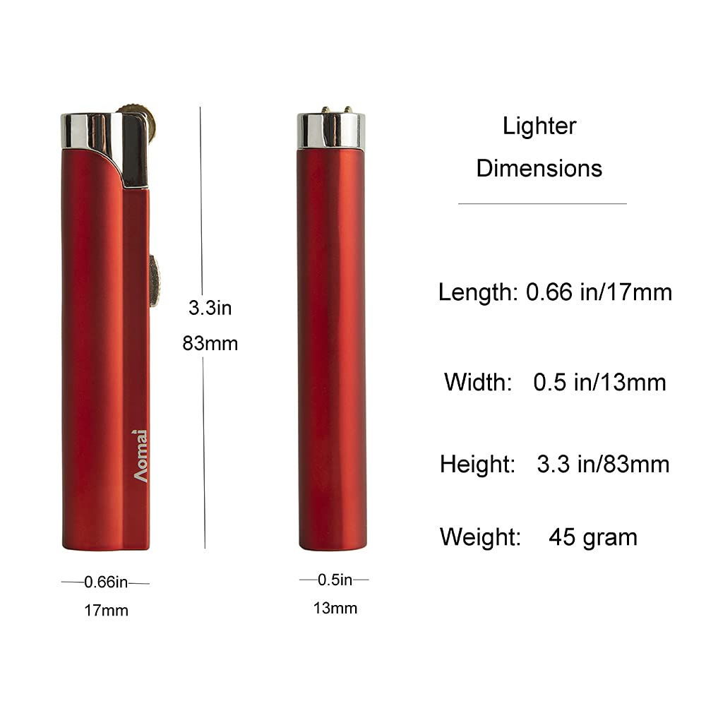 2-Pack Red Butane Torch Lighter - Multipurpose Metal Lighter for Cooking & Soldering