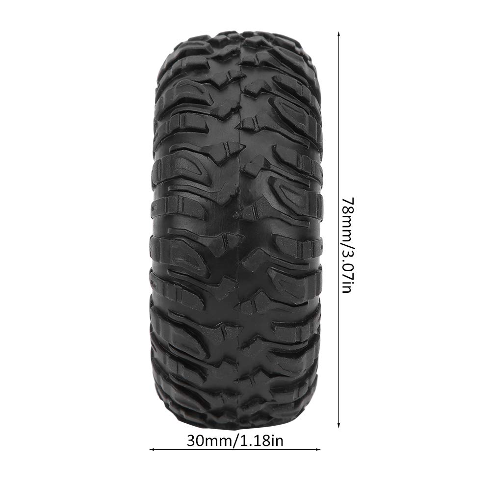 Upgraded RC Metal Rubber Tires for 1/12 Scale MN90 91 99 99S RC Crawler Cars - Silver Replacement Wheels - Durable Off-Road Performance for Crawling & Racing Scenes