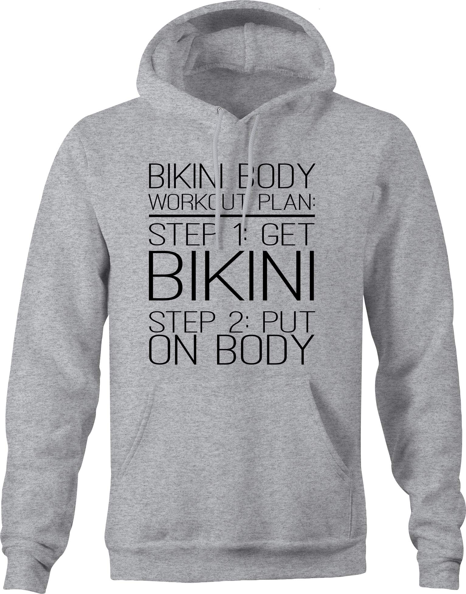 Bikini Body Workout Plan - Men's Sassy Fleece Sweatshirt 2XL Gray - Gym & Lounge Wear for Comfort & Style