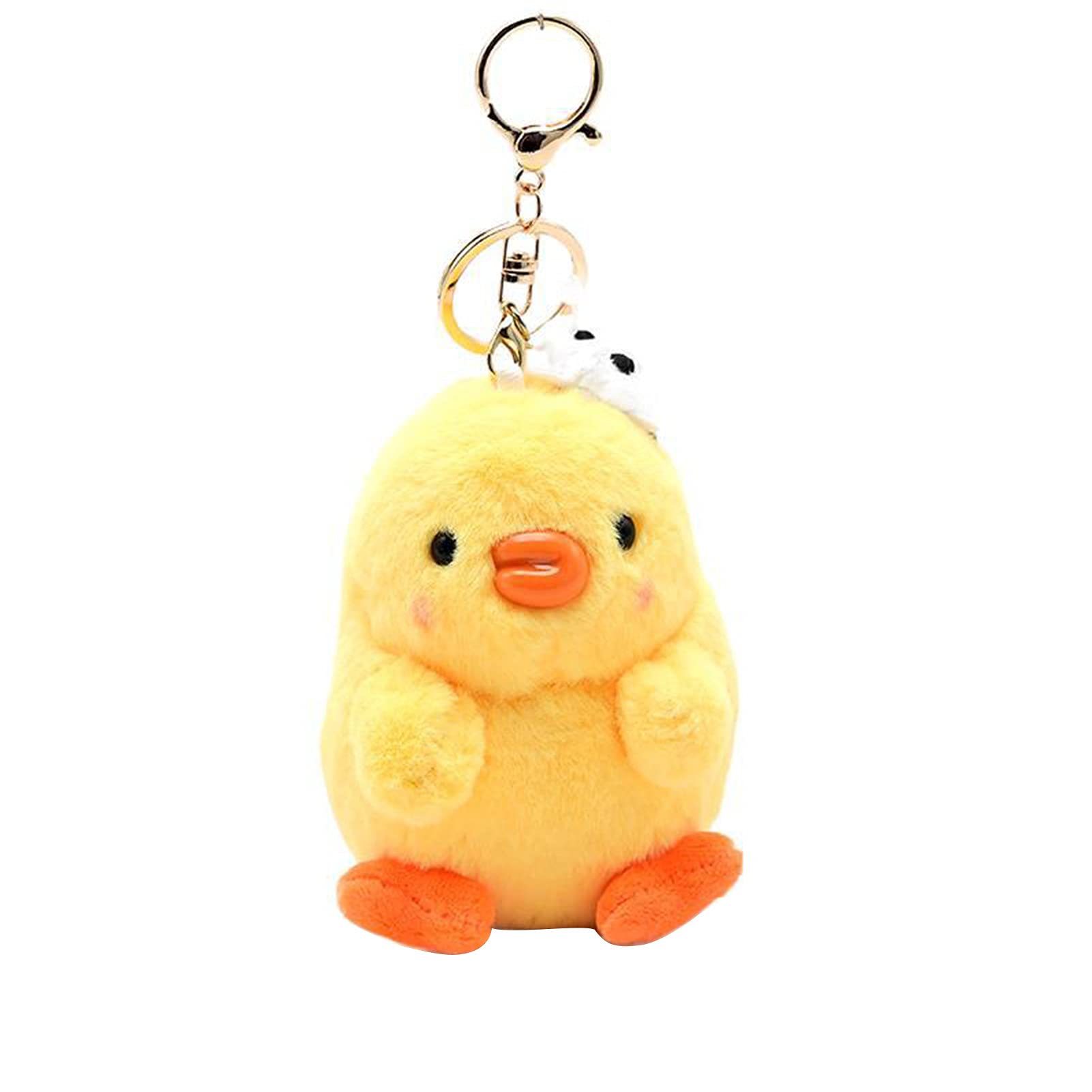 Cuteam Soft Plush Chicken Keychain - Adorable Stuffed Animal Toy for Gifts, Party Favors & Celebrations - White - Perfect for Keyrings, Backpacks & Home Decor